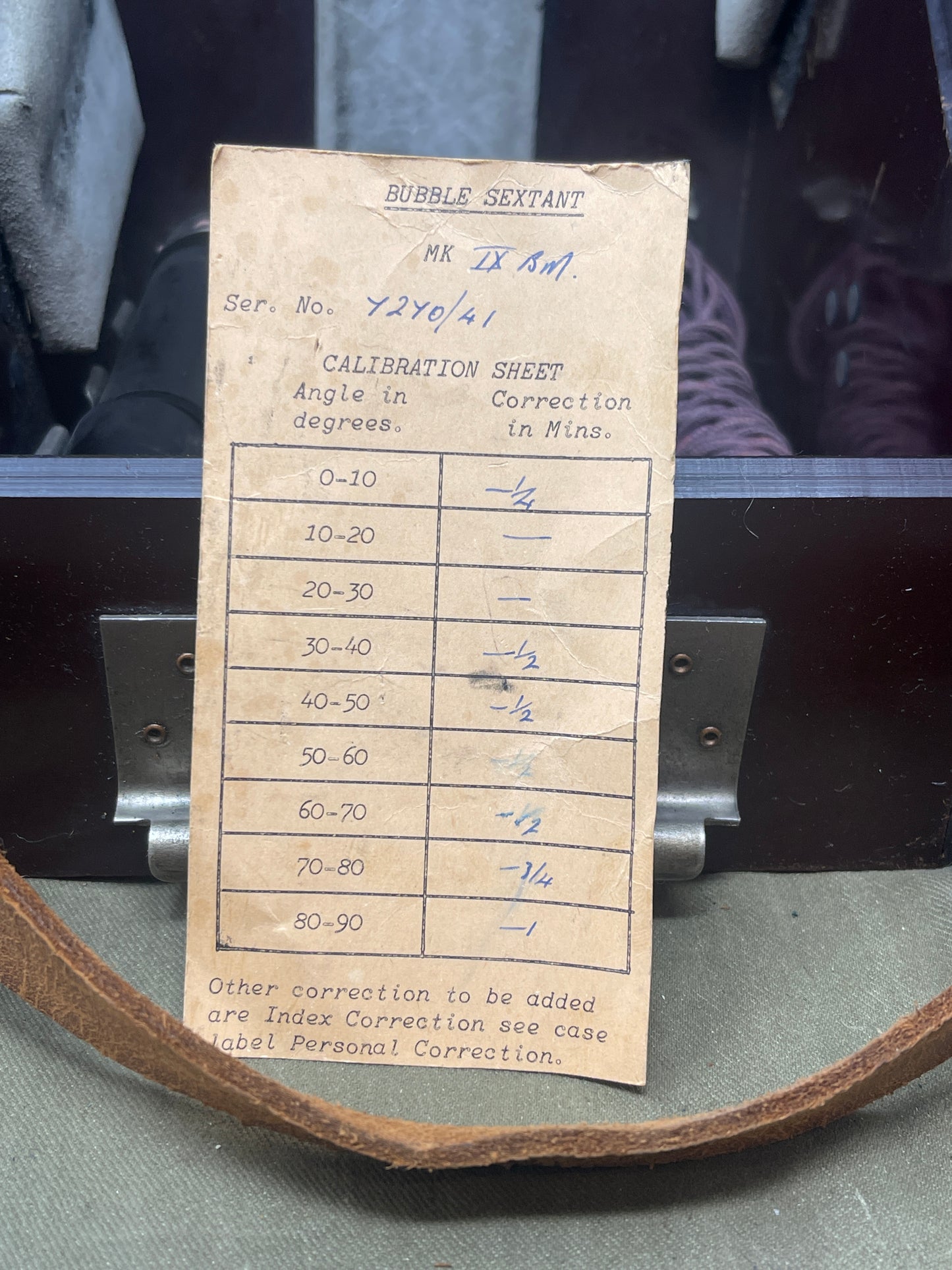 WWII RAF Bomber Bubble Sextant Mark IX with Bakelite Case – For Sale