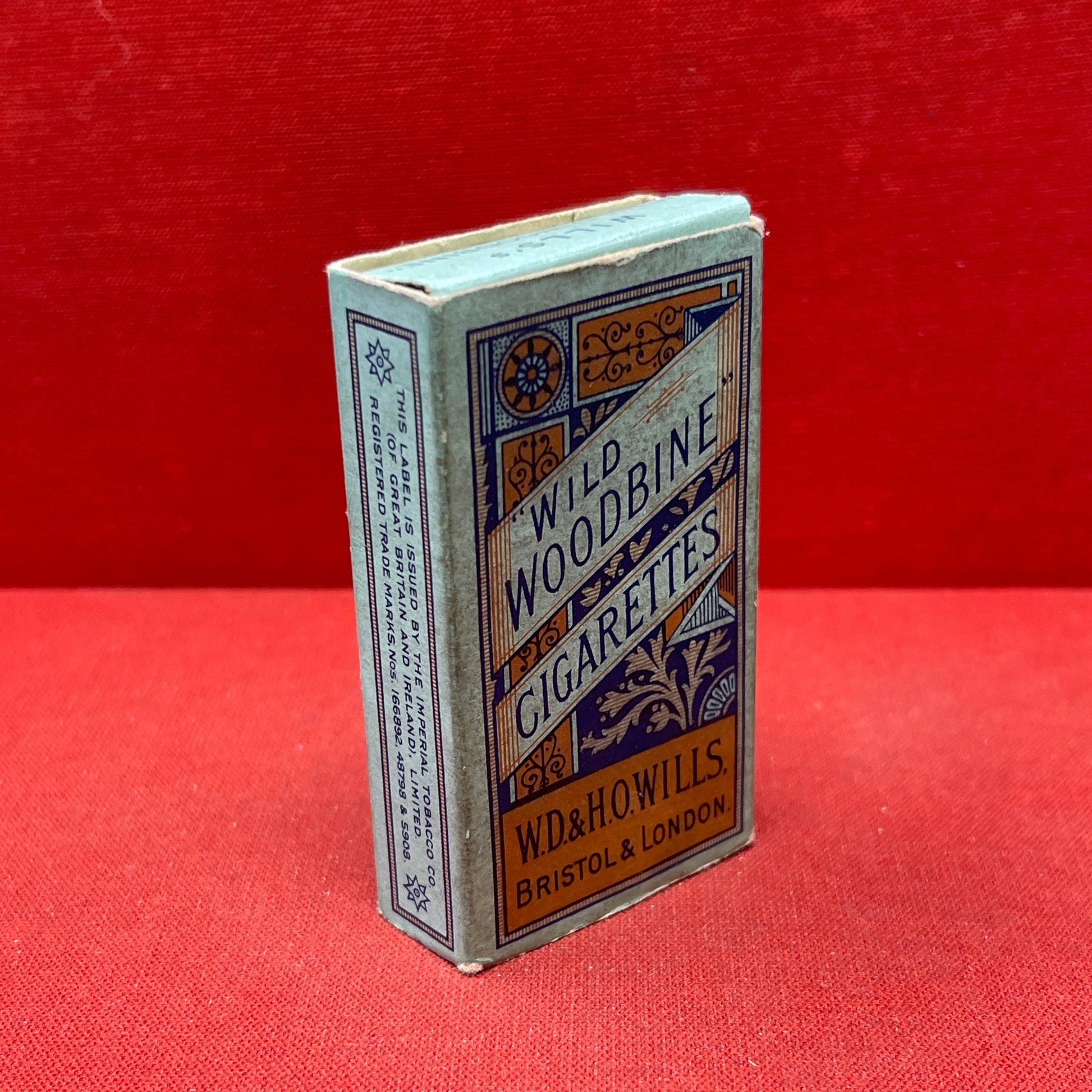 Empty Box of Wild Woodbine Cigarettes