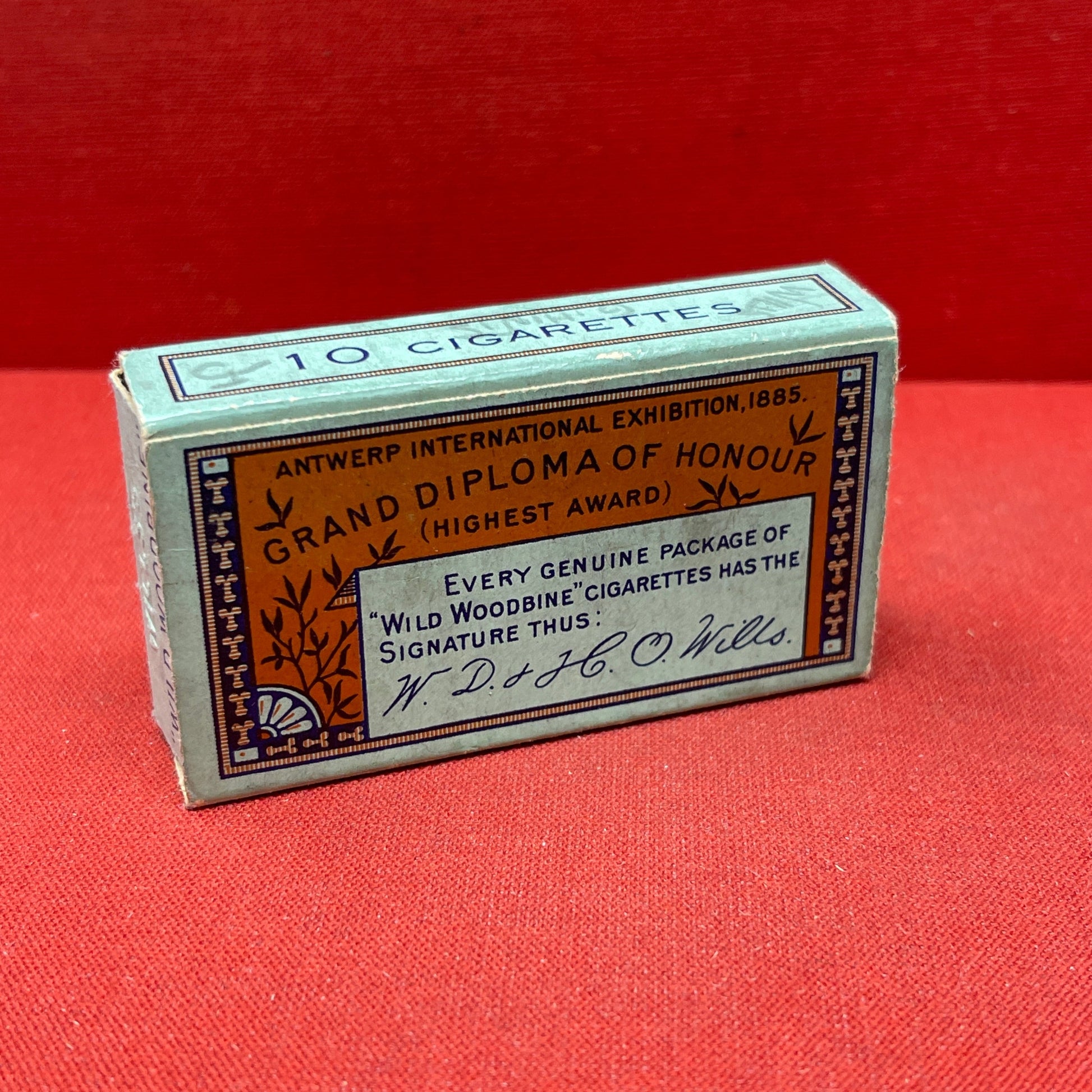 Empty Box of Wild Woodbine Cigarettes