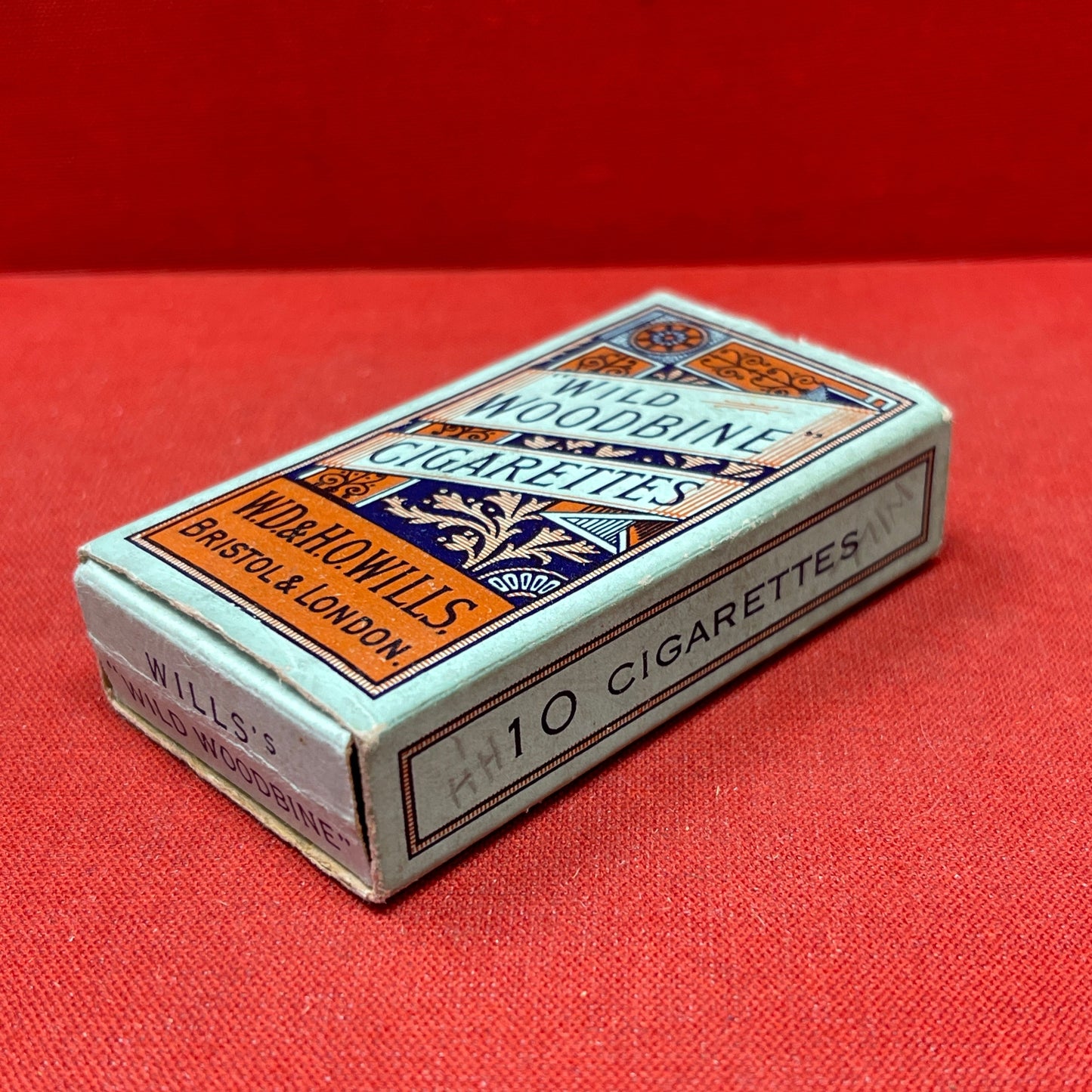 Empty Box of Wild Woodbine Cigarettes