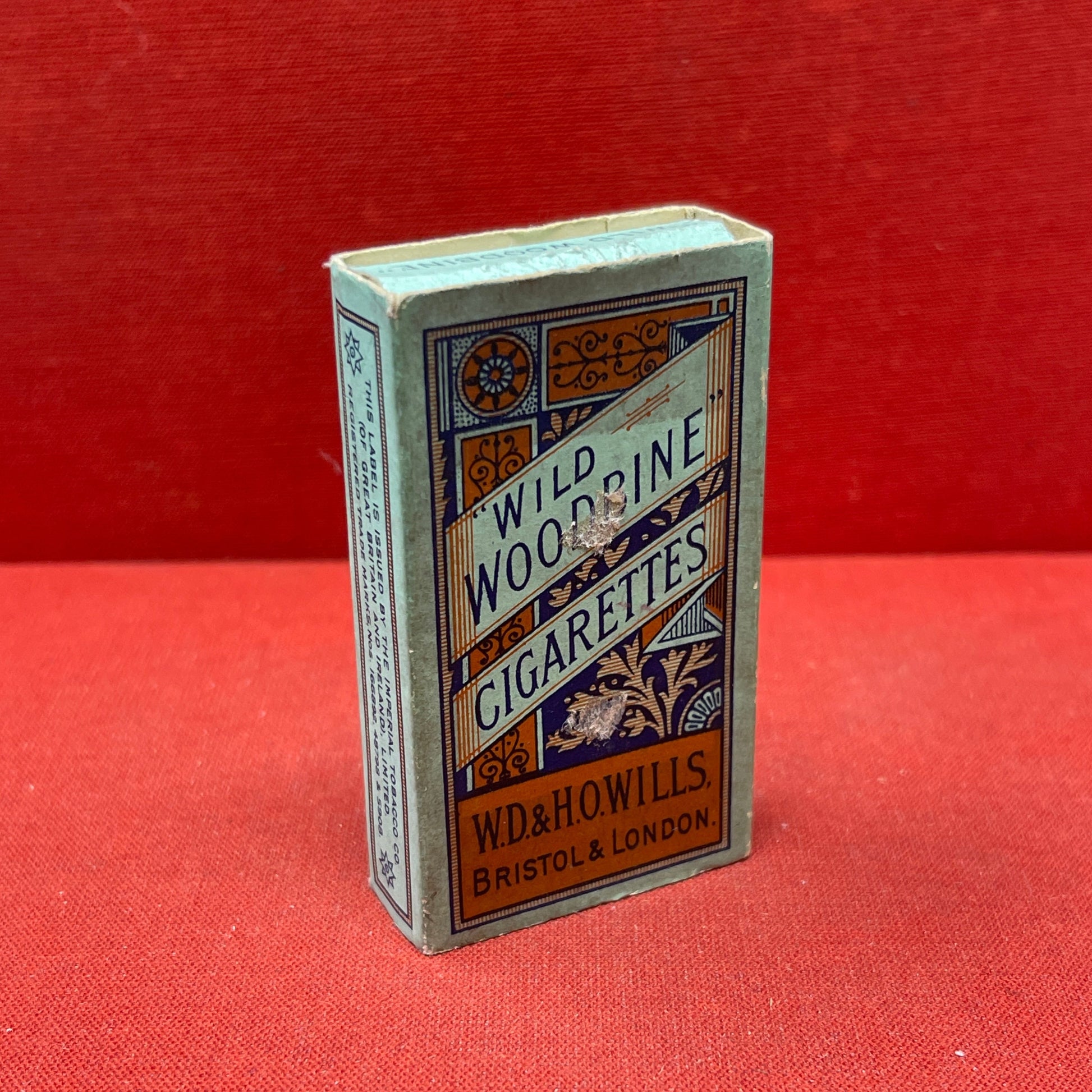 Empty Box of Wild Woodbine Cigarettes