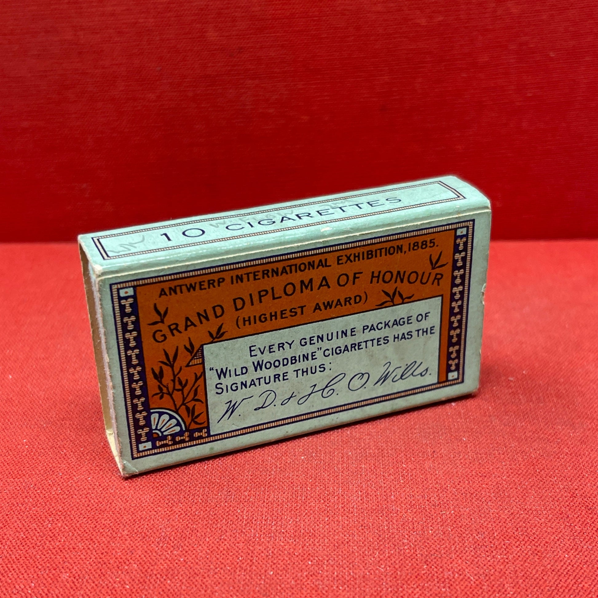 Empty Box of Wild Woodbine Cigarettes