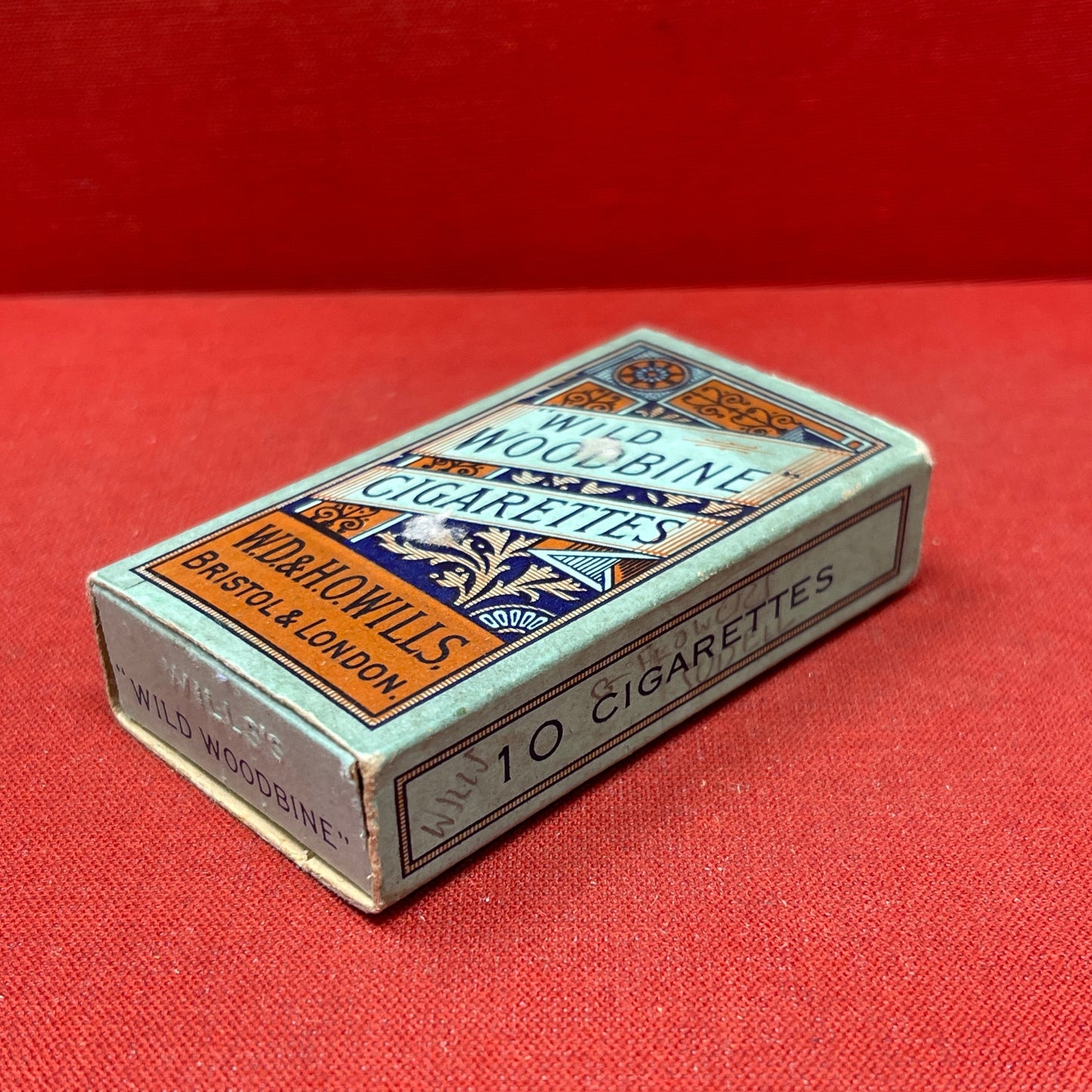 Empty Box of Wild Woodbine Cigarettes