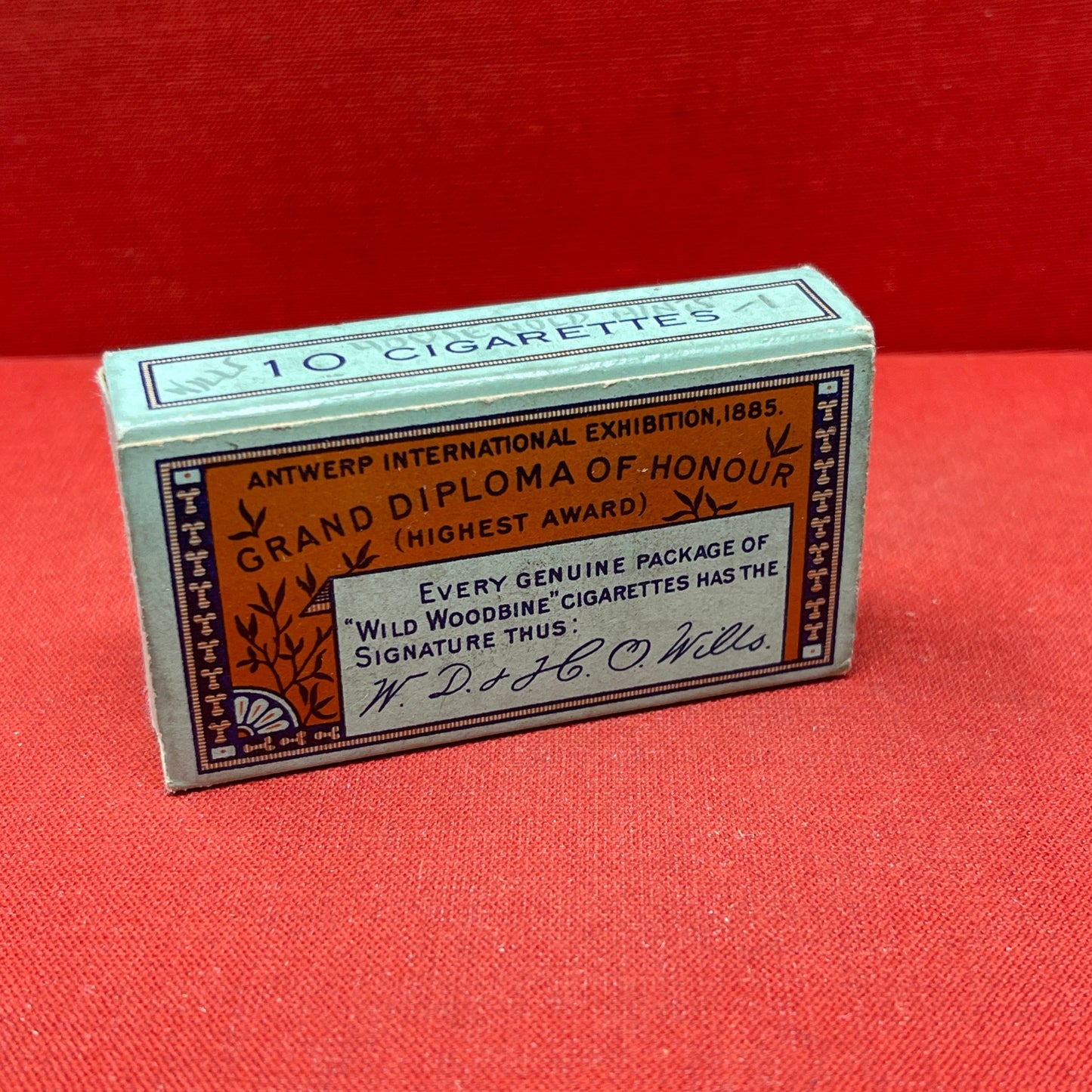 Empty Box of Wild Woodbine Cigarettes