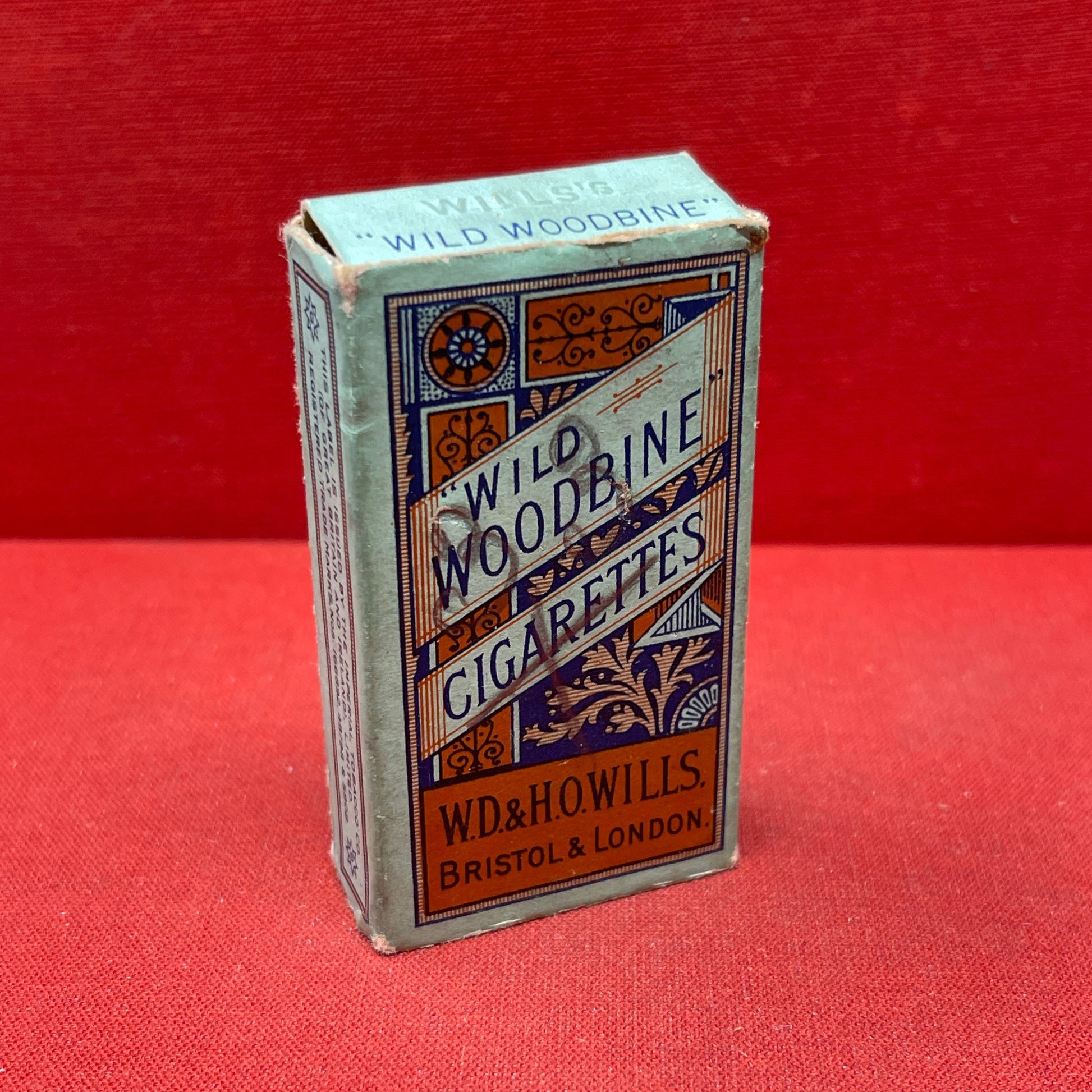 Empty Box of Wild Woodbine Cigarettes