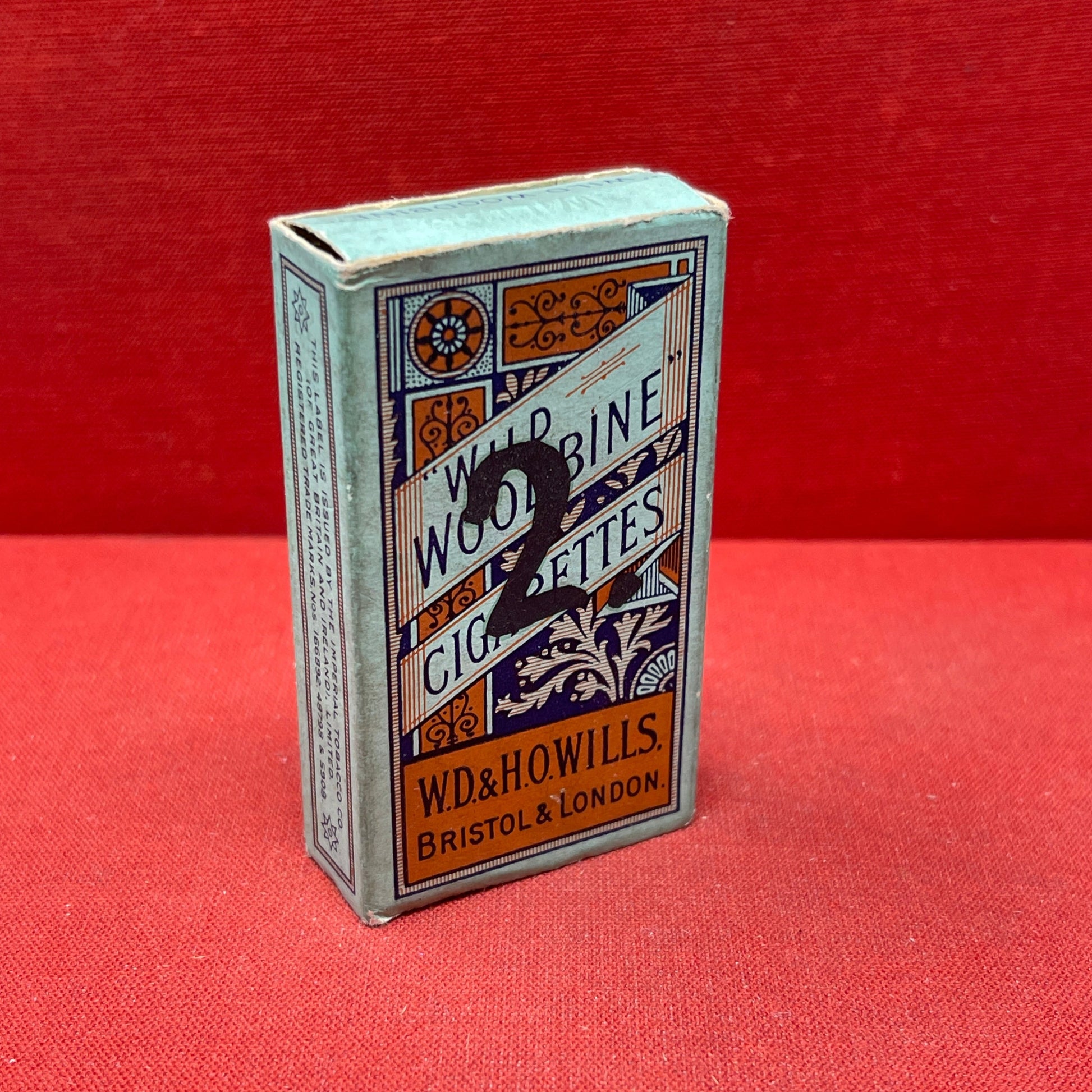 Empty Box of Wild Woodbine Cigarettes