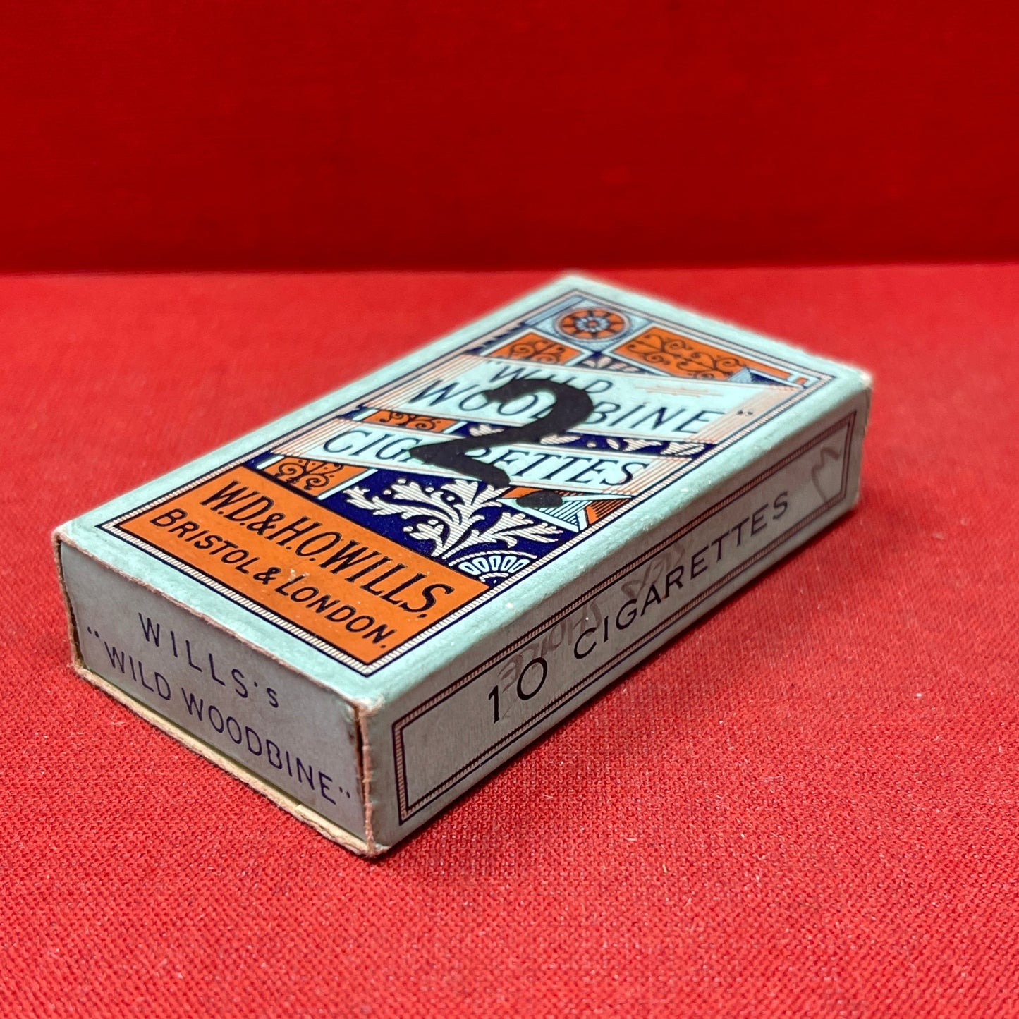 Empty Box of Wild Woodbine Cigarettes