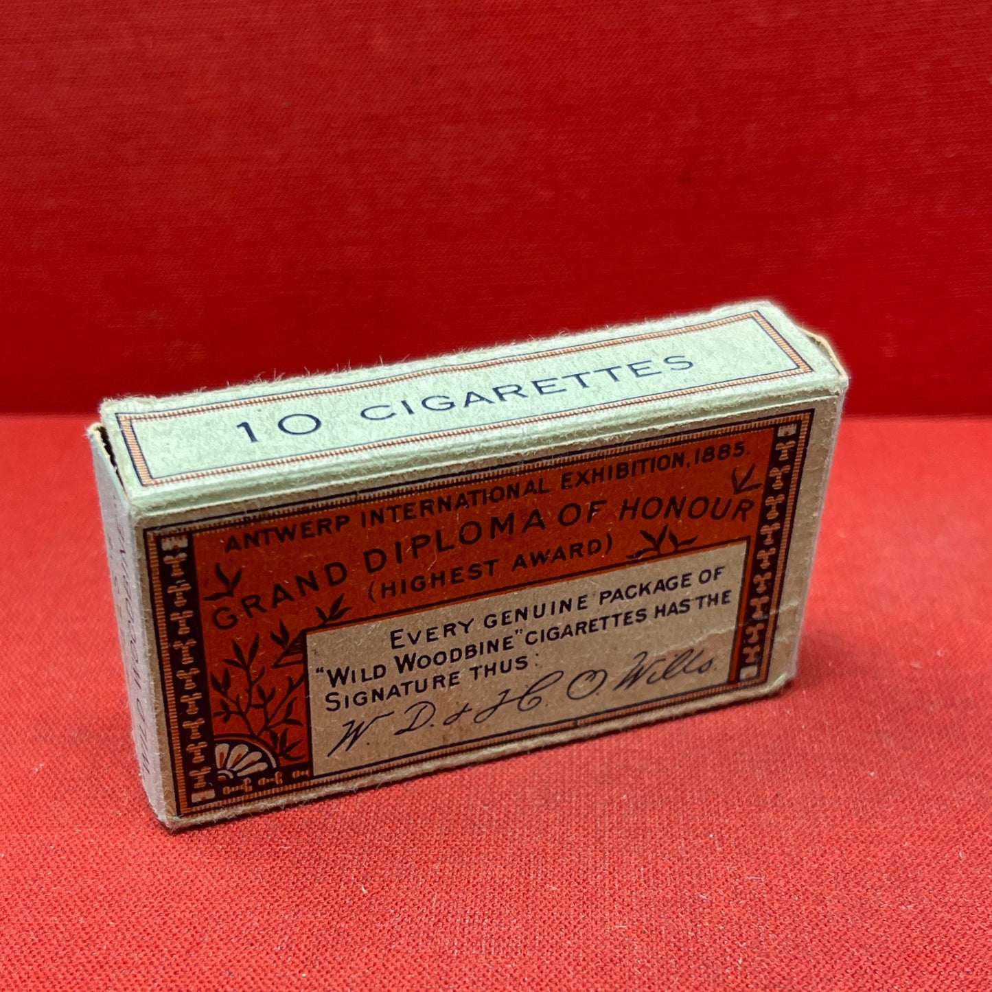 Empty Box of Wild Woodbine Cigarettes