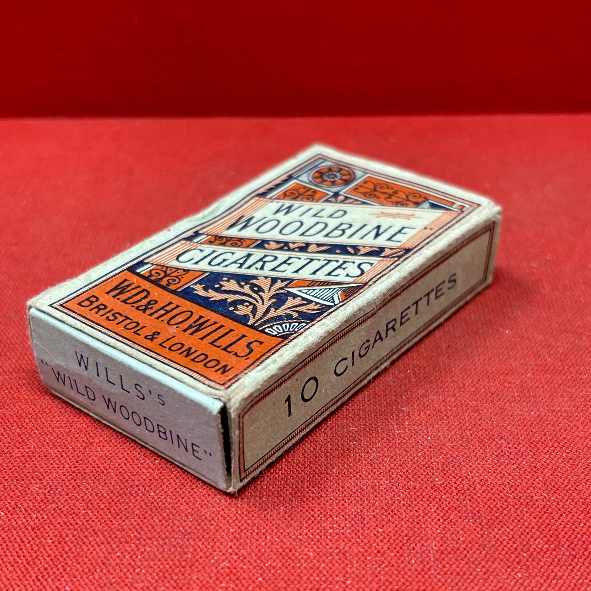 Empty Box of Wild Woodbine Cigarettes