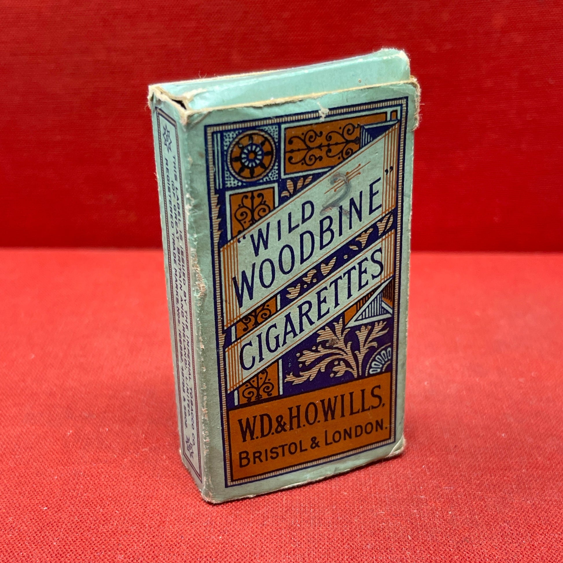 Empty Box of Wild Woodbine Cigarettes