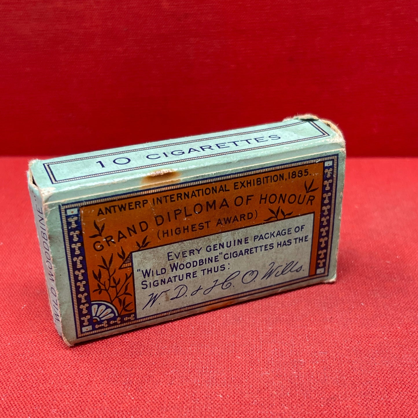 Empty Box of Wild Woodbine Cigarettes