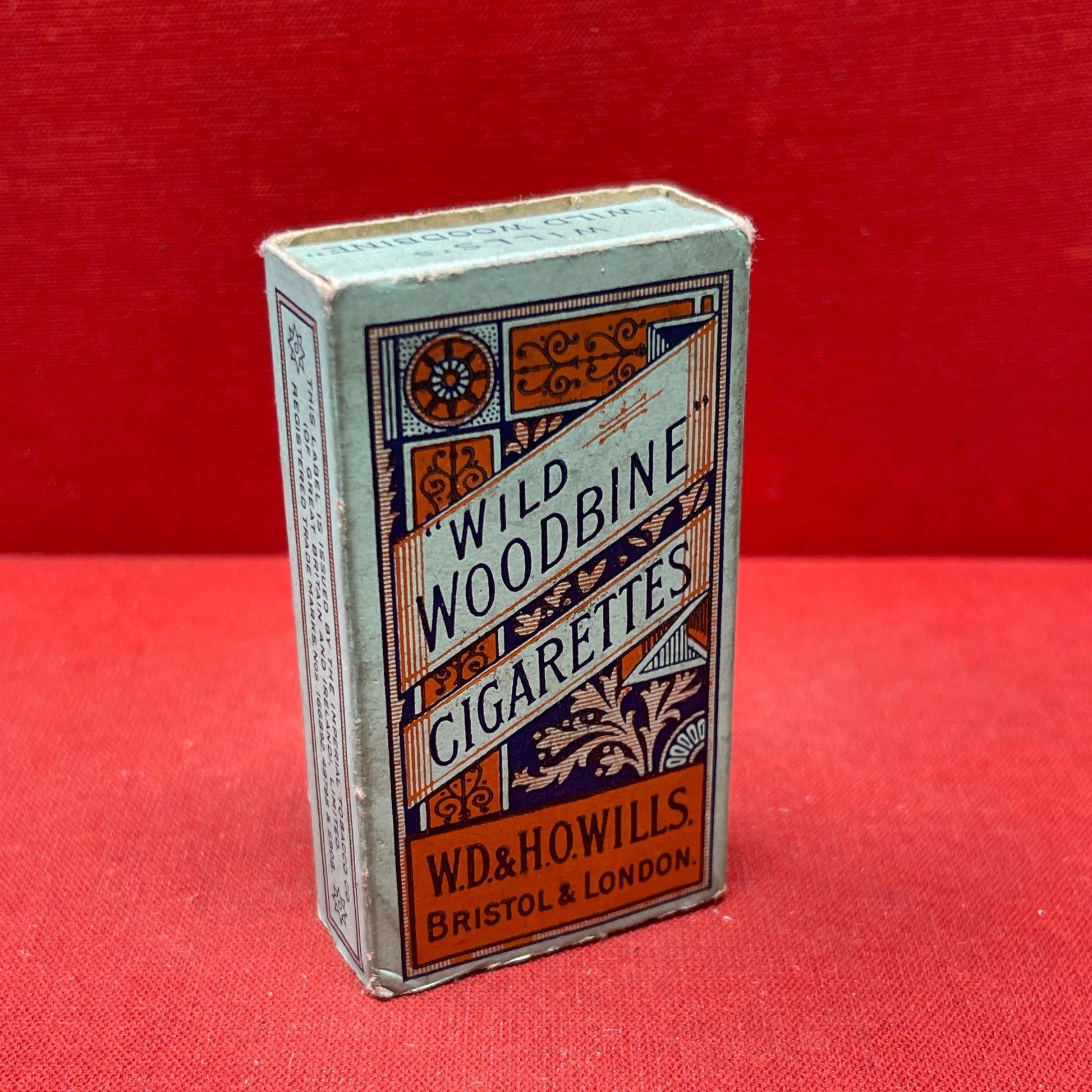 Empty Box of Wild Woodbine Cigarettes