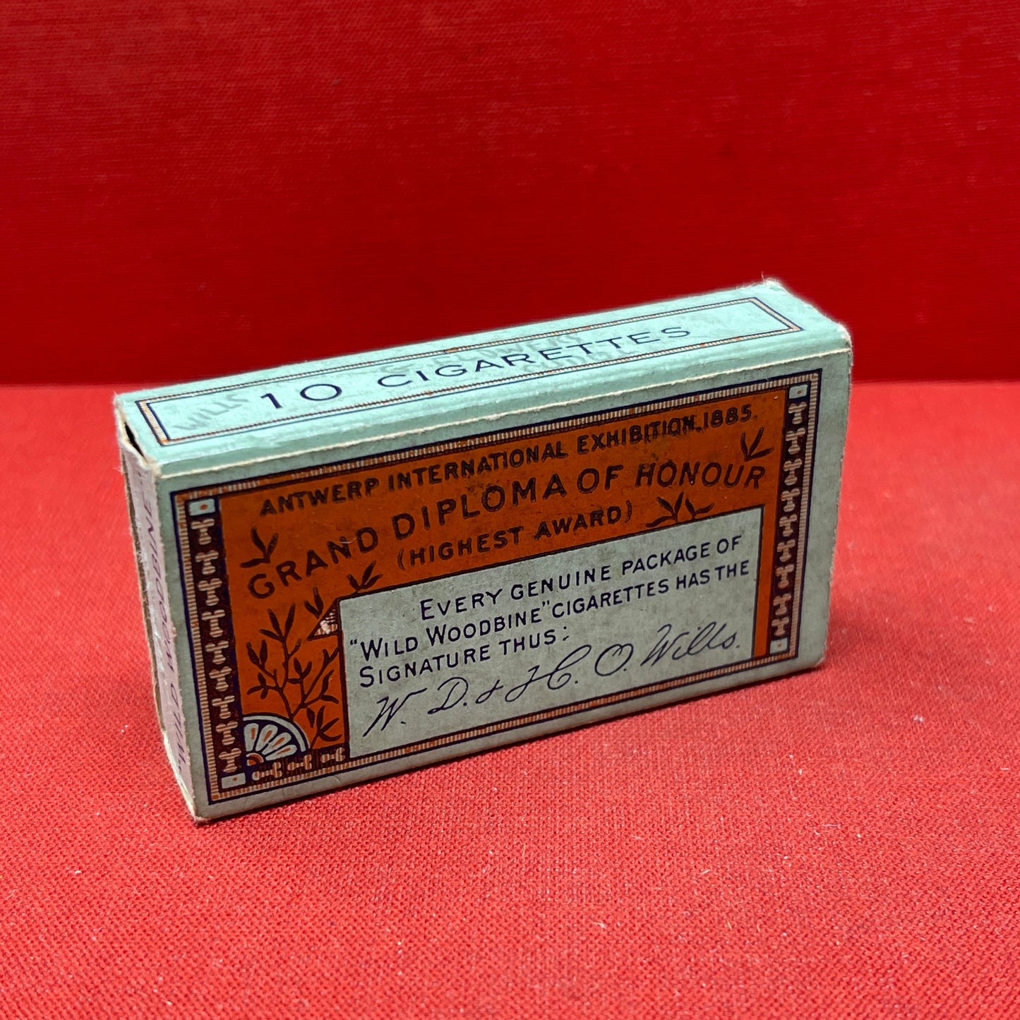 Empty Box of Wild Woodbine Cigarettes