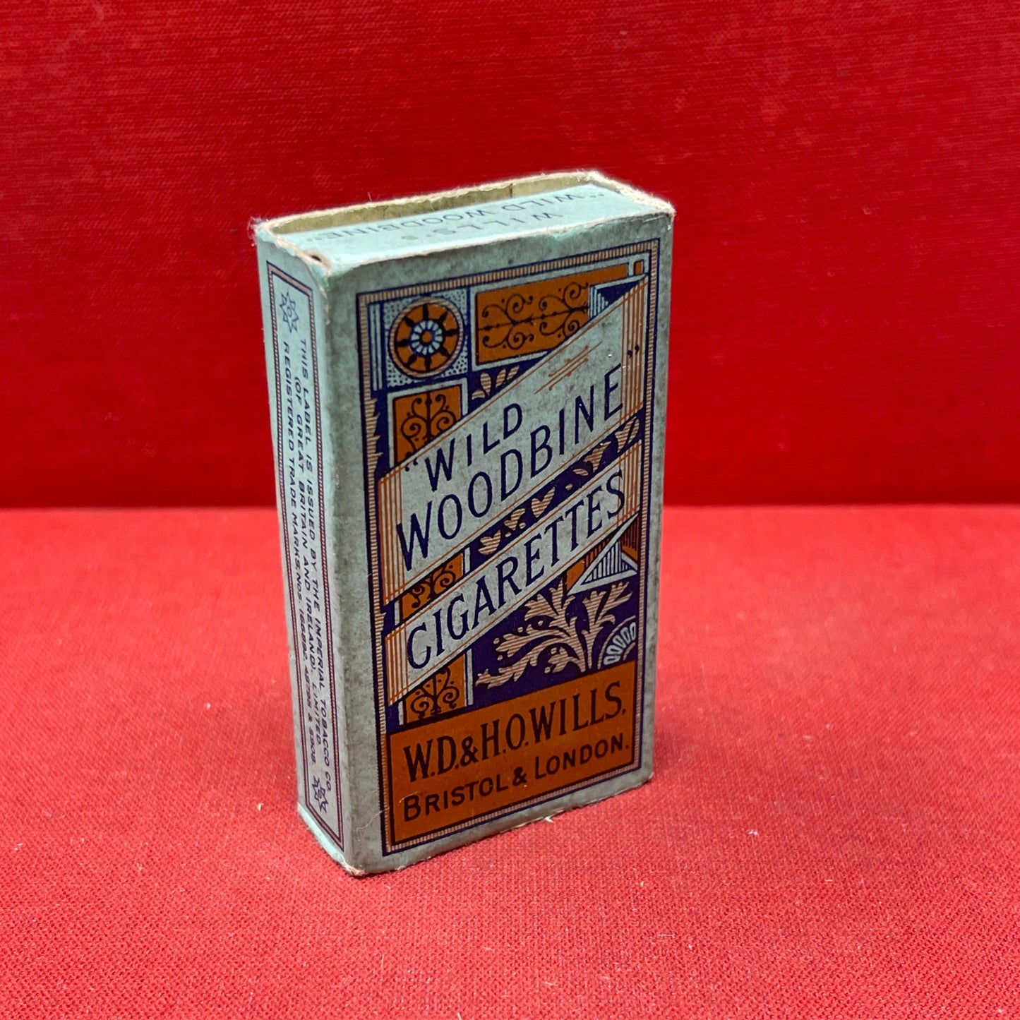 Empty Box of Wild Woodbine Cigarettes