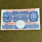 K.O. Peppiatt One Pound Emergency Issue Banknote T98H332513– British Treasury Note (Dugg. B249)
