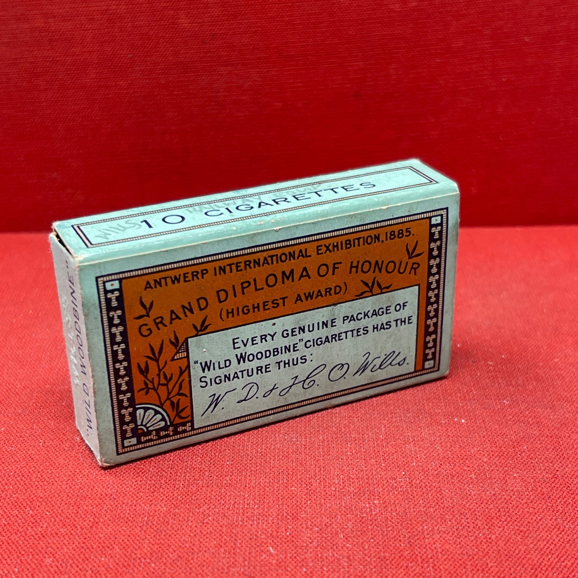 Empty Box of Wild Woodbine Cigarettes