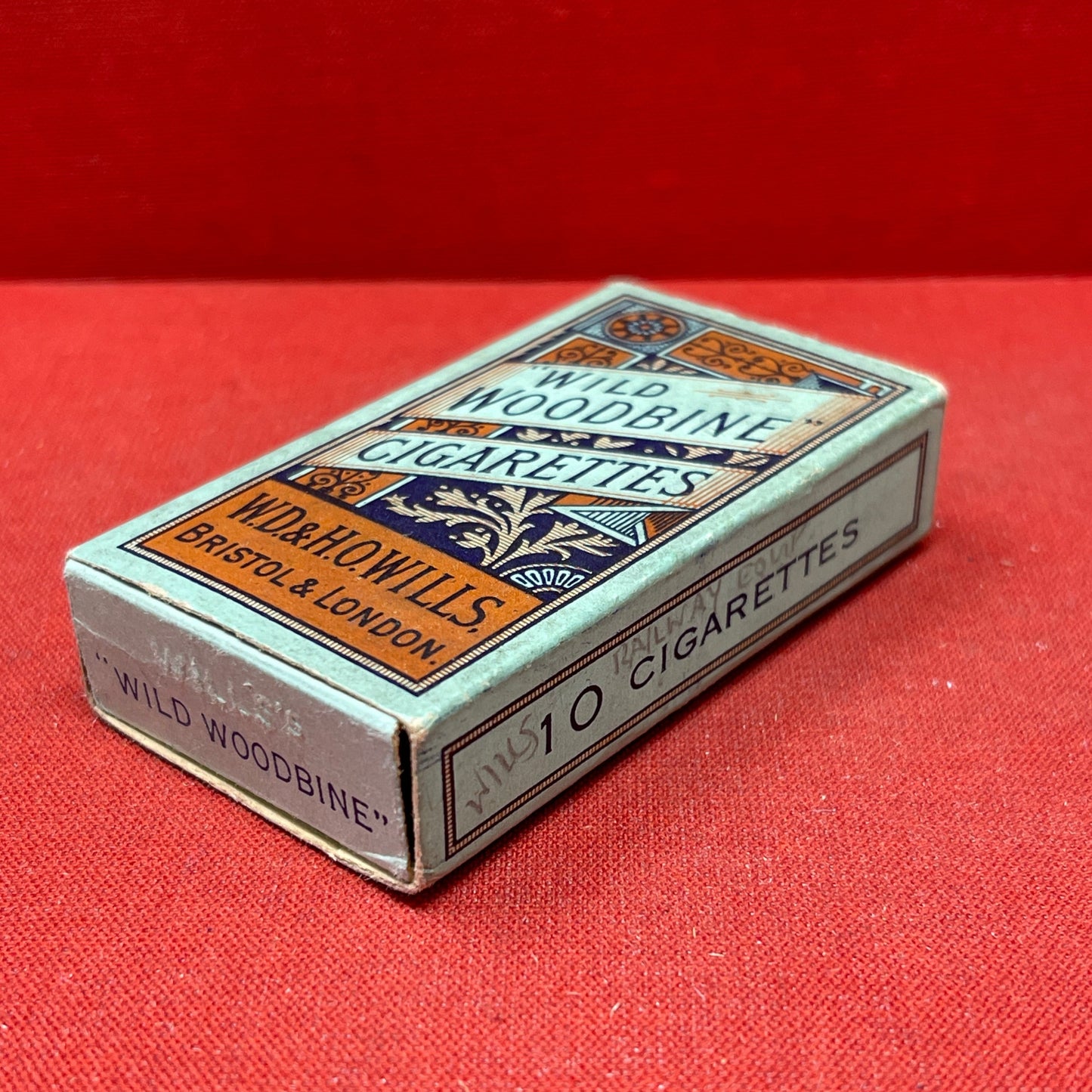 Empty Box of Wild Woodbine Cigarettes