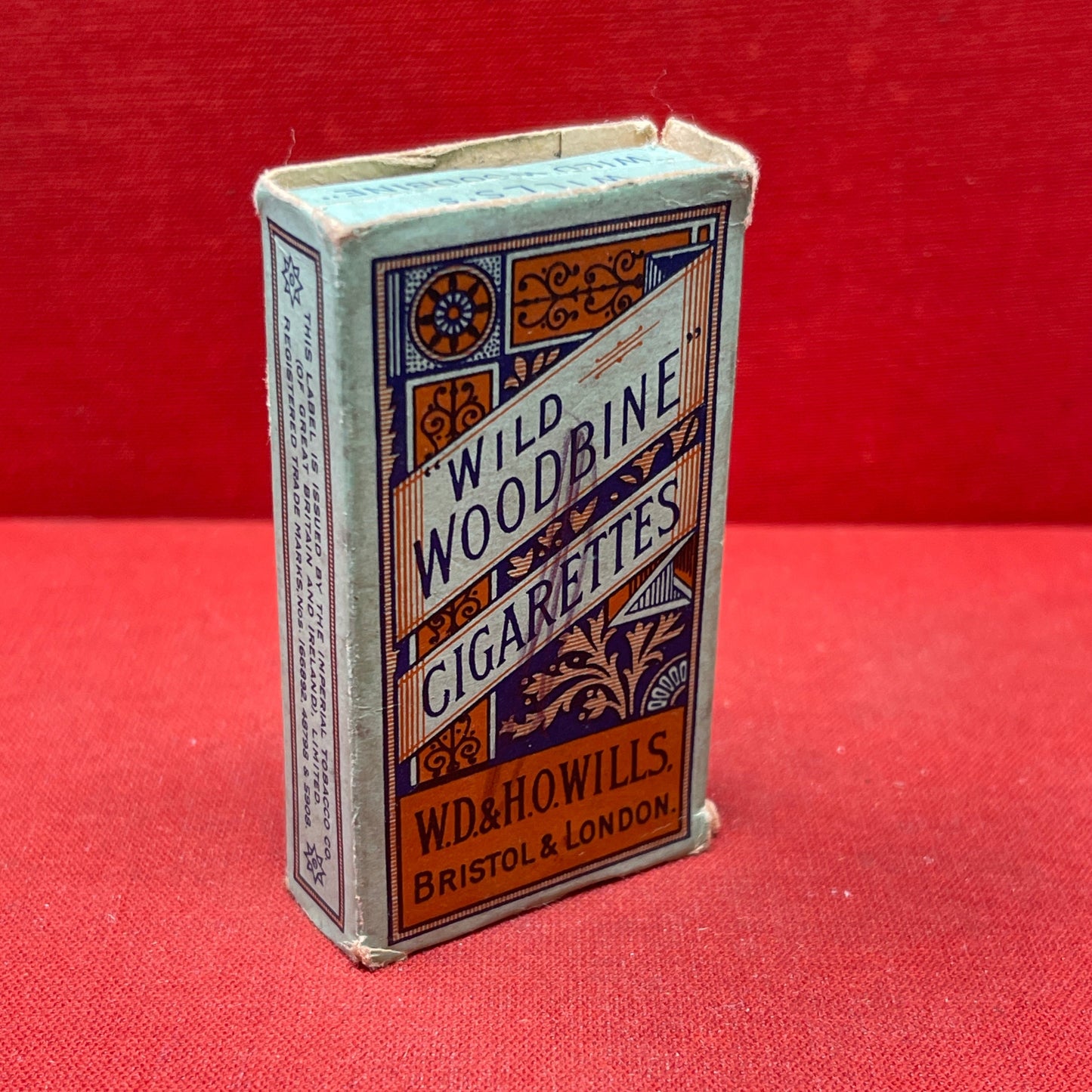 Empty Box of Wild Woodbine Cigarettes