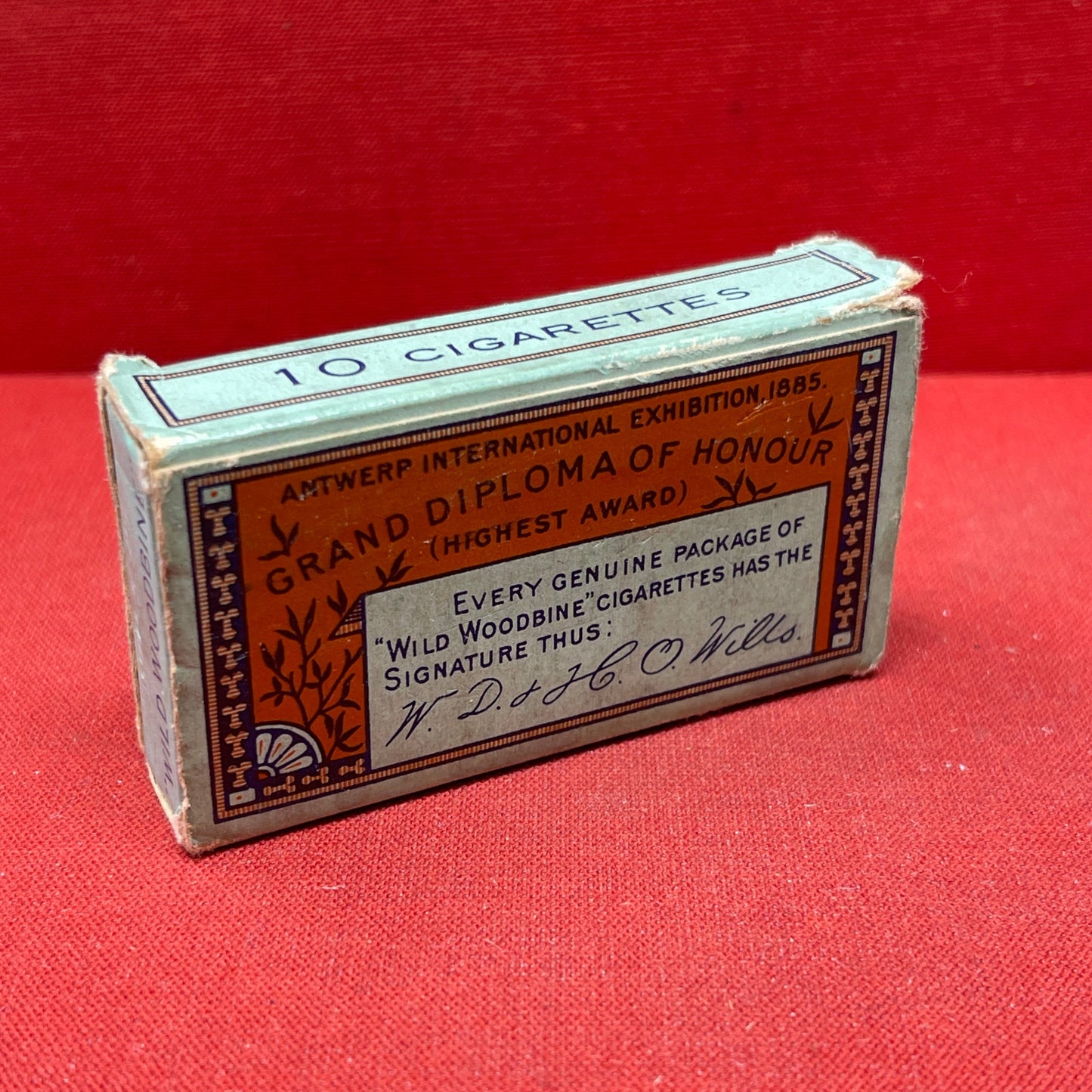 Empty Box of Wild Woodbine Cigarettes