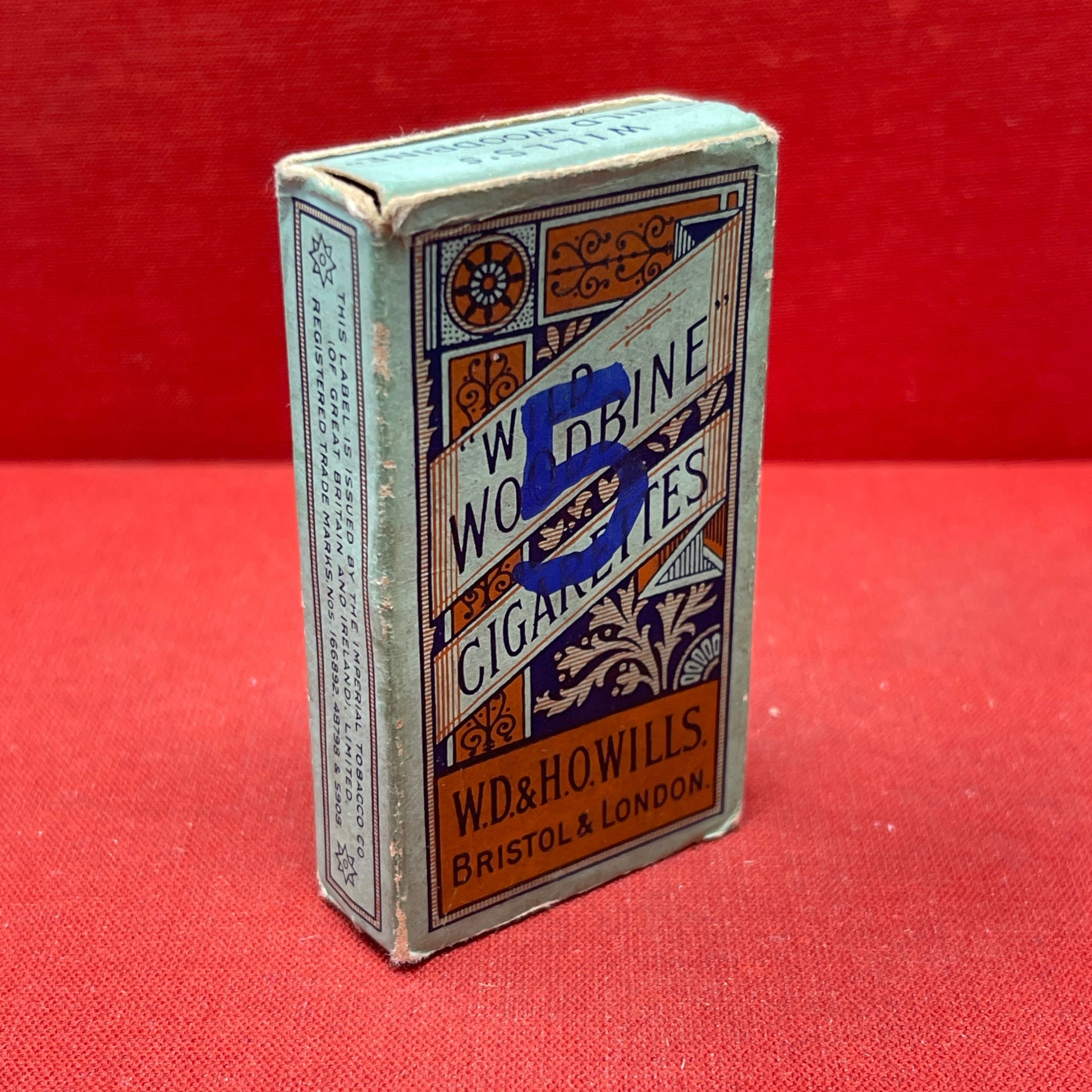 Empty Box of Wild Woodbine Cigarettes