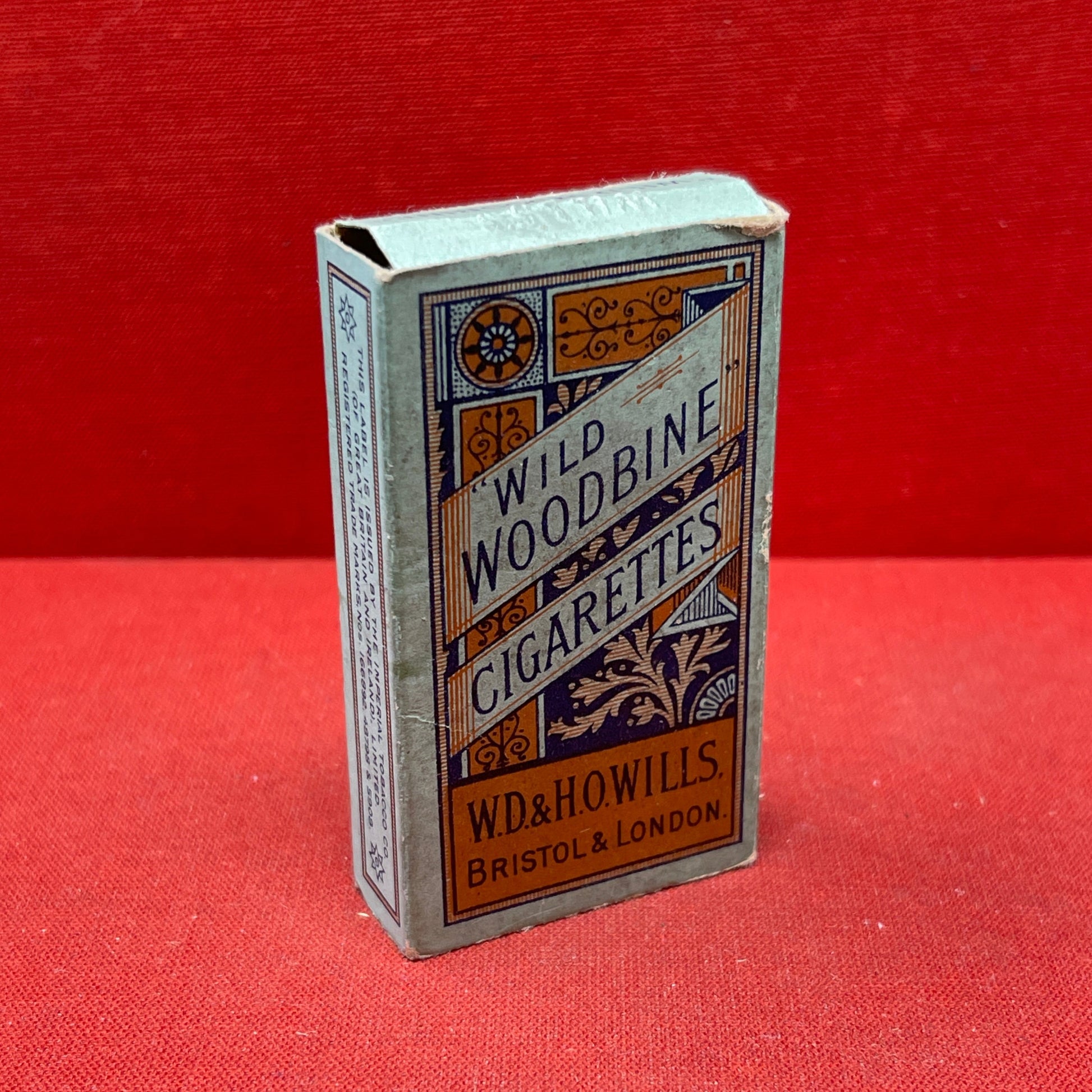 Empty Box of Wild Woodbine Cigarettes