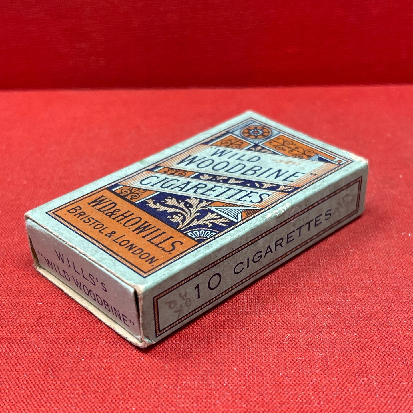 Empty Box of Wild Woodbine Cigarettes