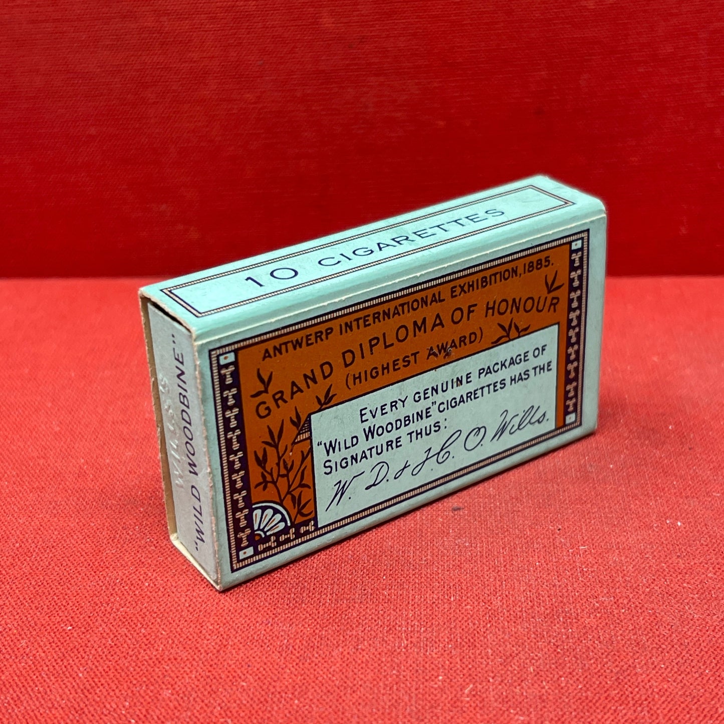 Empty Box of Wild Woodbine Cigarettes