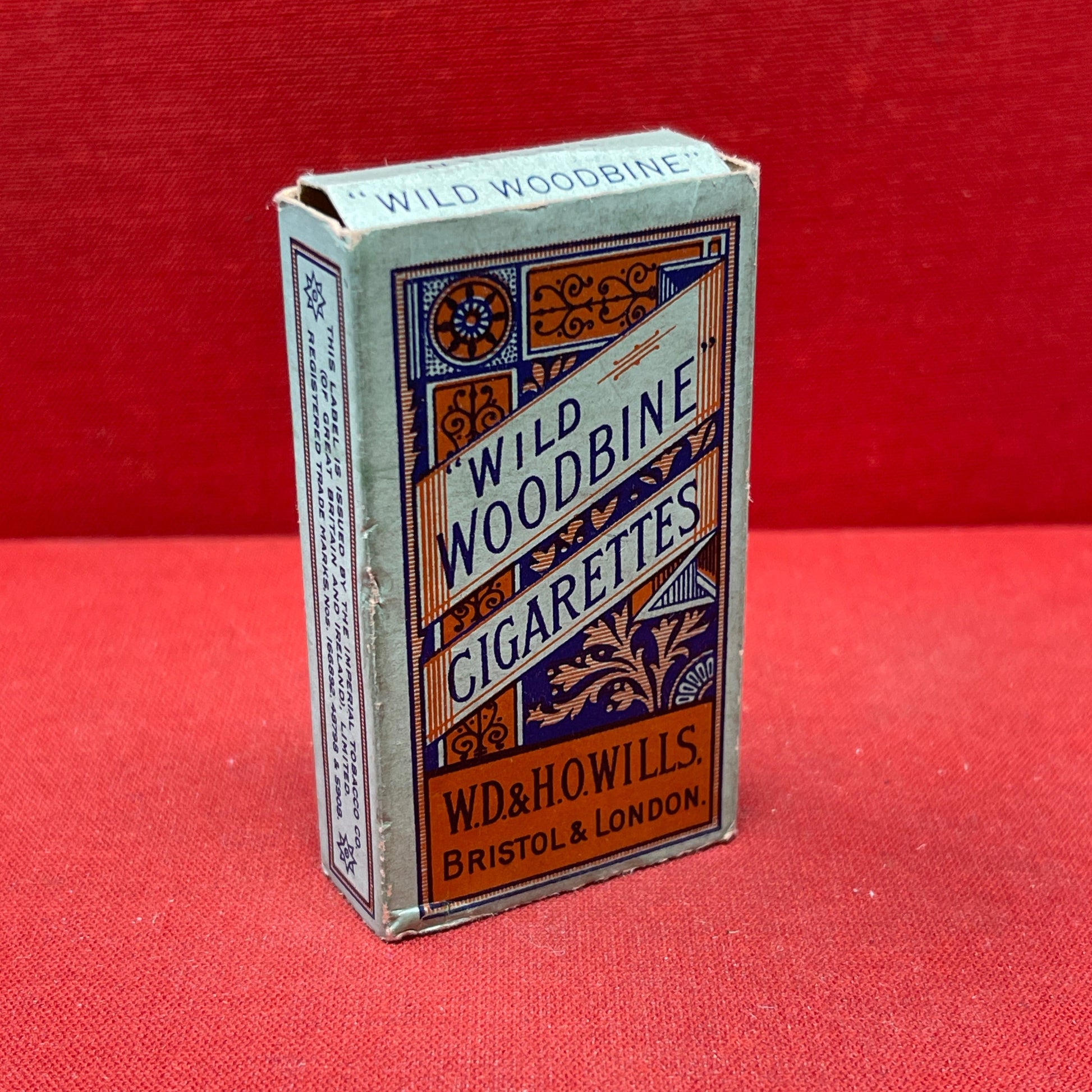 Empty Box of Wild Woodbine Cigarettes