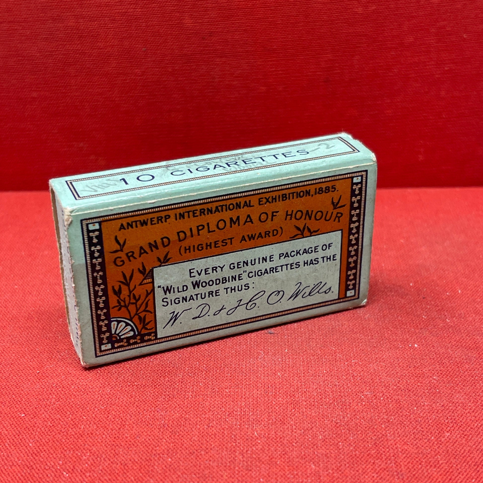 Empty Box of Wild Woodbine Cigarettes