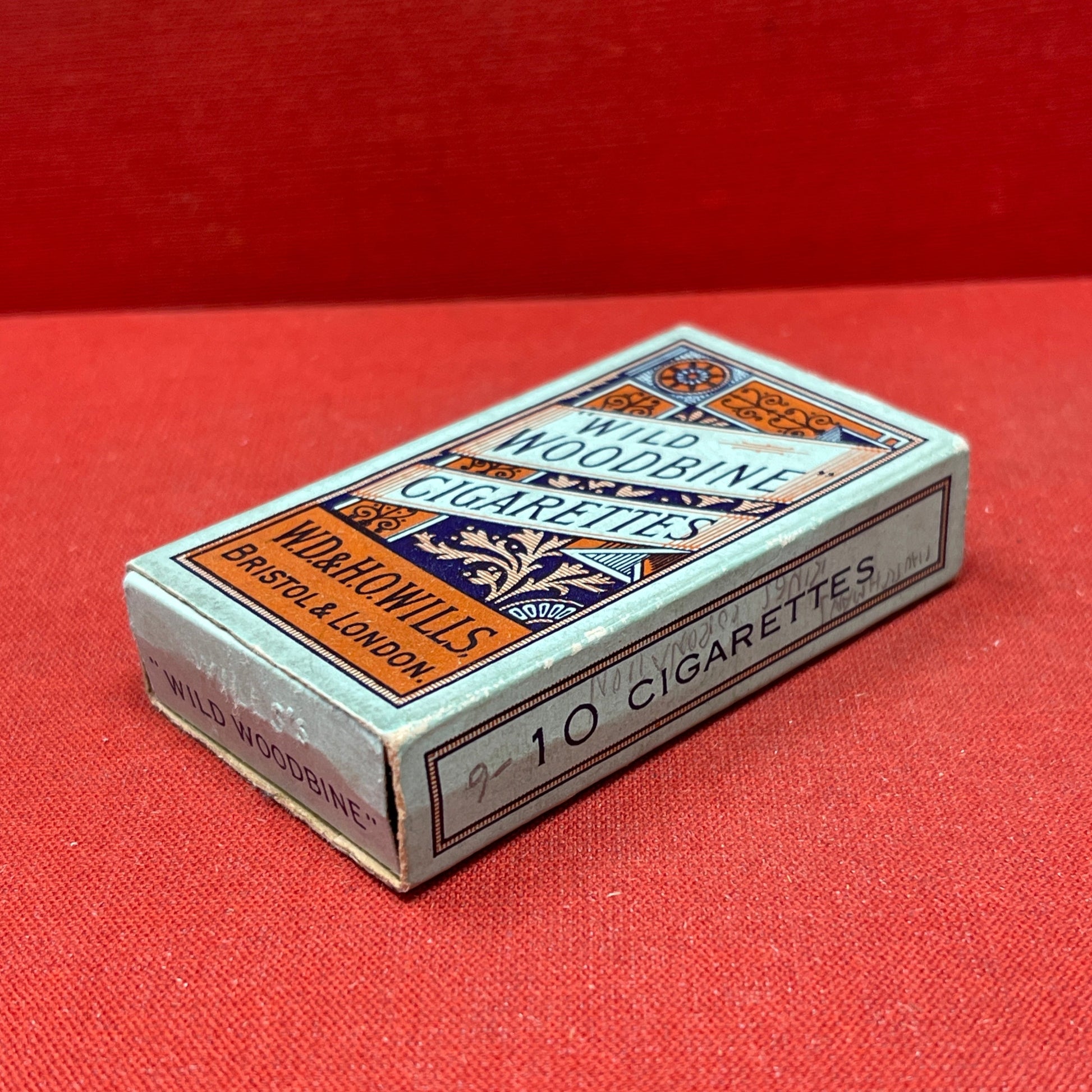 Empty Box of Wild Woodbine Cigarettes