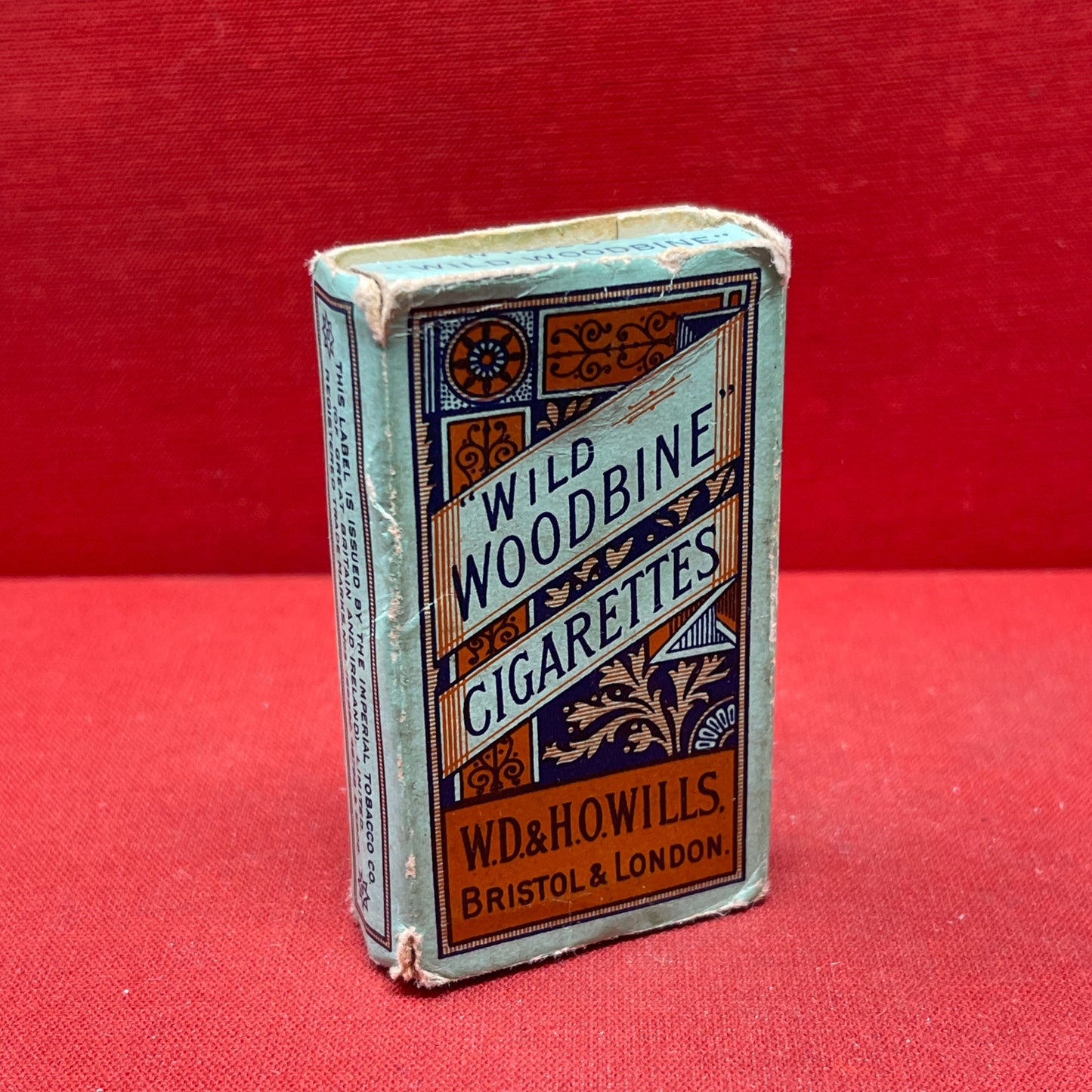 Empty Box of Wild Woodbine Cigarettes