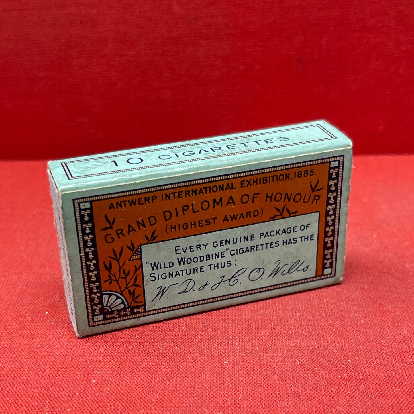 Empty Box of Wild Woodbine Cigarettes