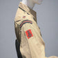 WW2 British officers' khaki bush shirt, in a large size