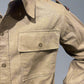 WW2 British officers' khaki bush shirt, in a large size