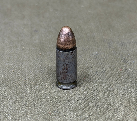 1943 Dated 9mm INERT Cartridge “ak” – Munitionsfabriken Prag WWII German Production