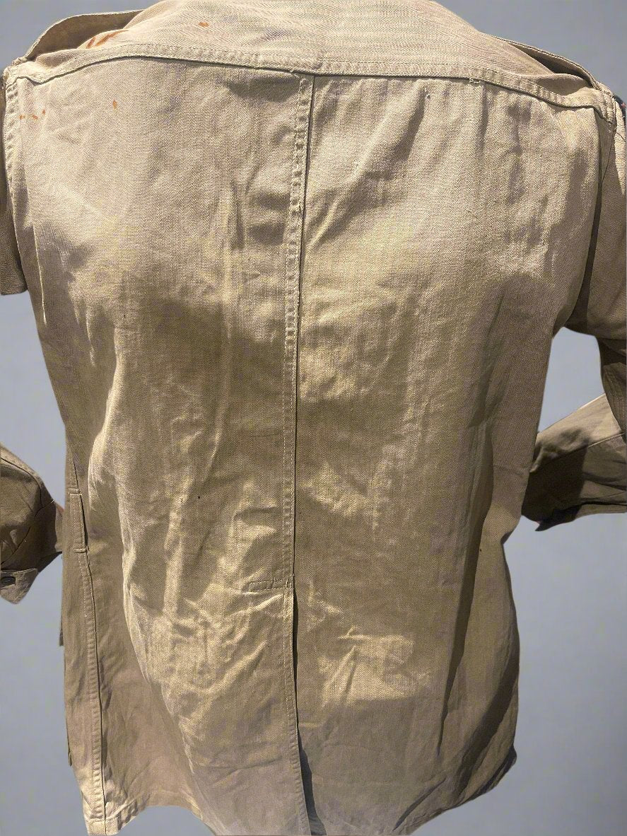 WW2 British officers' khaki bush shirt, in a large size