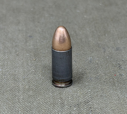 1943 Dated 9mm INERT Cartridge “ak” – Munitionsfabriken Prag WWII German Production