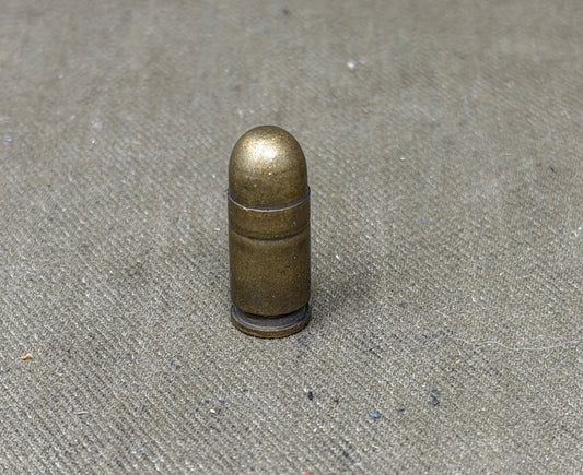 Original INERT Italian 9mm Short Cartridge RMB-43 (1943) – WWII 9mm Corto Round