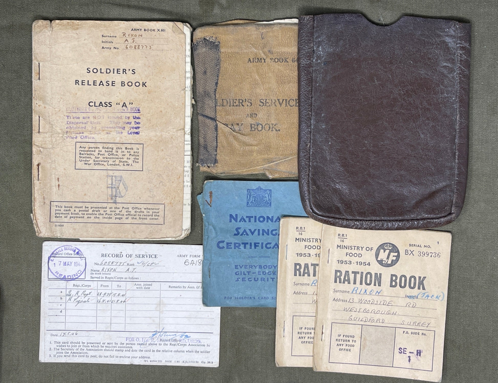 Set of WW2 Royal Signals RS Service Records