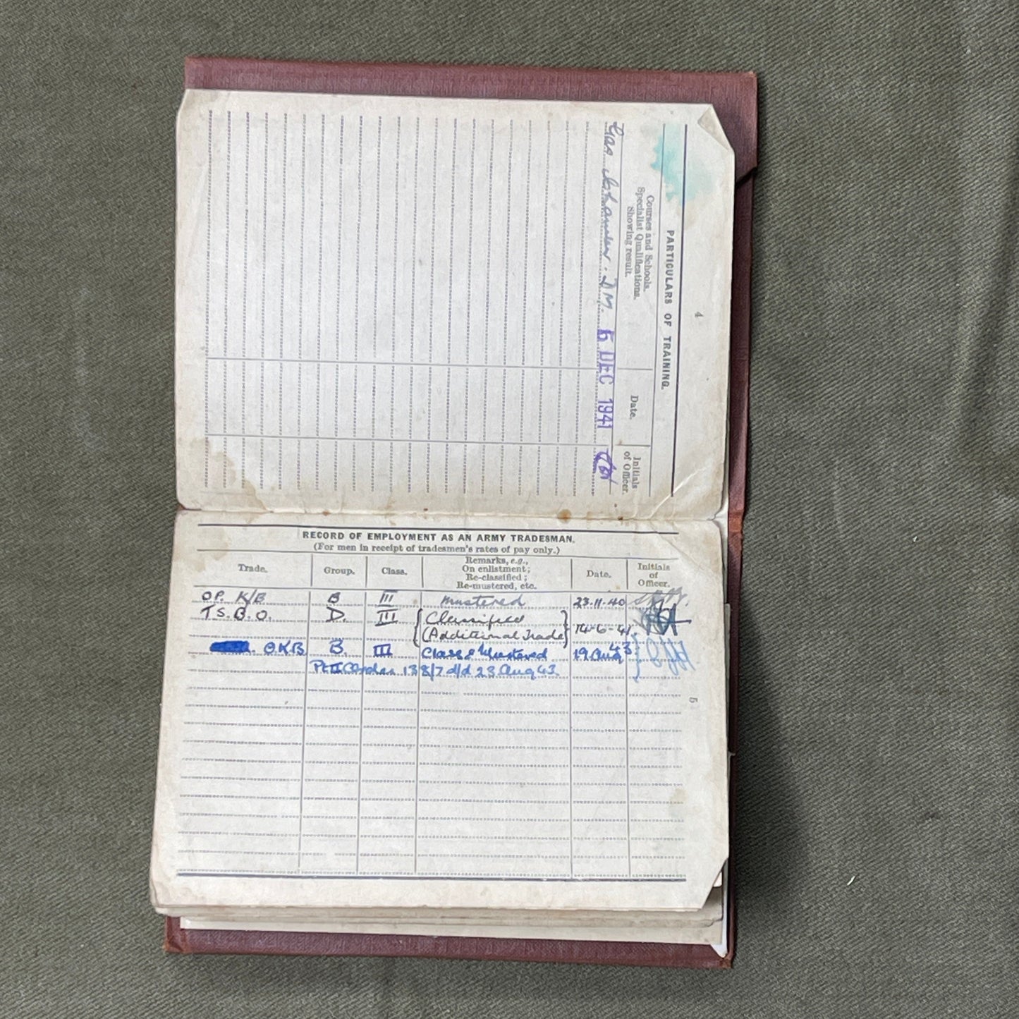 A really interesting selection of original WW2 Service paperwork relating to Arthur Charles CARTWRIGHTwho served in the Royal Signals his service records show that he was a Signals OP. K/B Group B and a TS.BO. Class D