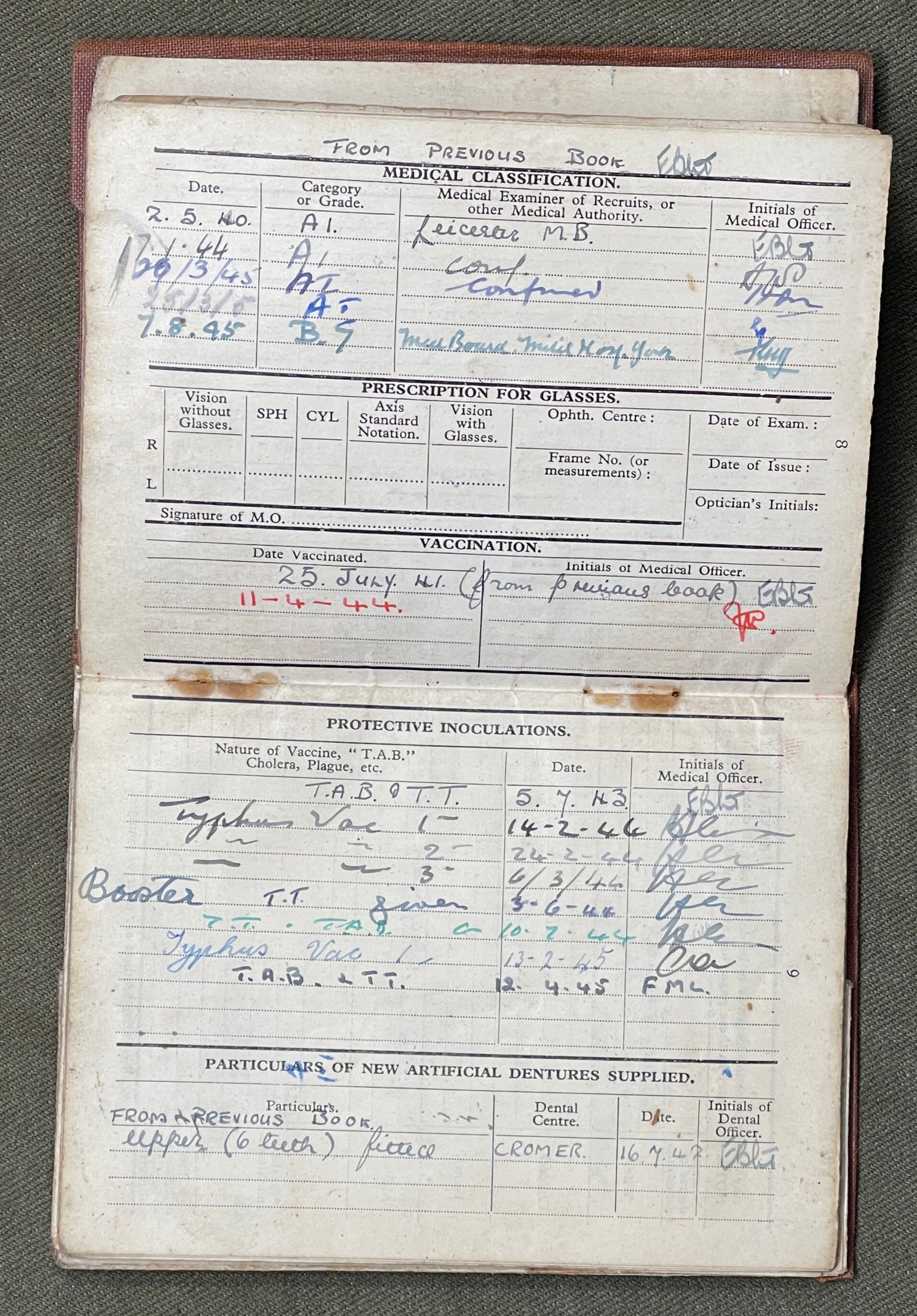 A really interesting selection of original WW2 Service paperwork relating to Arthur CHAPMAN 13089716  who served in the  Pioneer Corp.