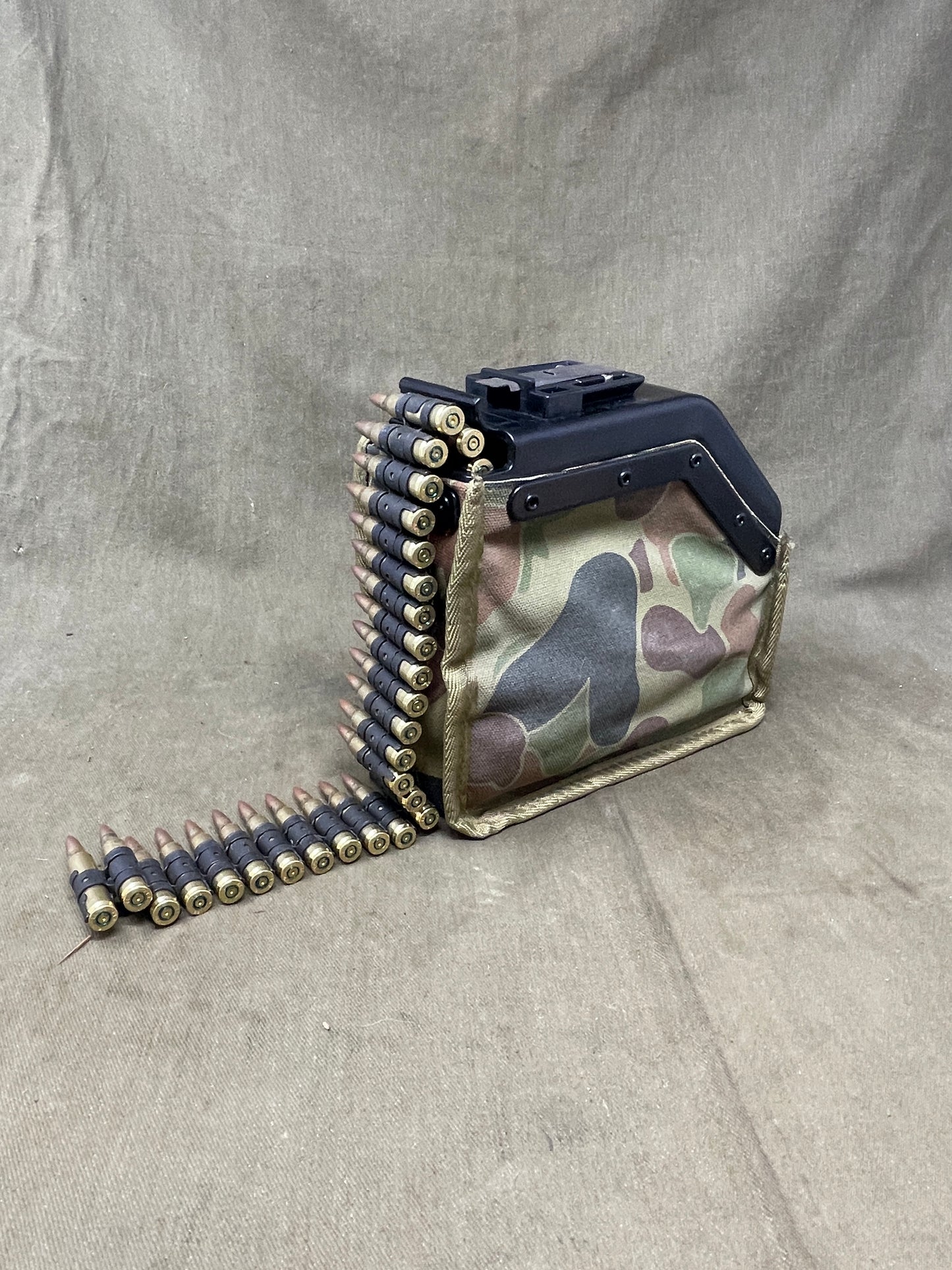 M249 LMG Belt 5.56mm 200 Inert Rounds in Australian Army LMG Pouch