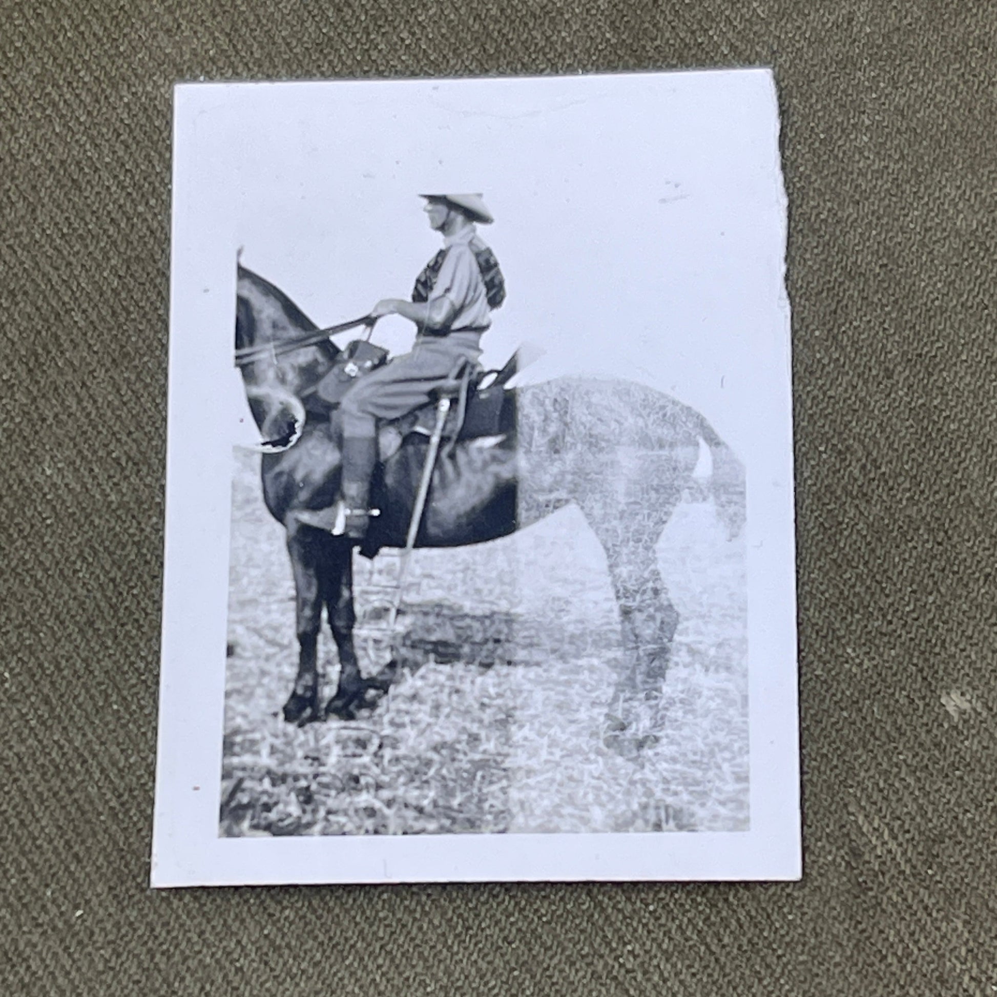 Original Photograph British Soldier on Horse RFA