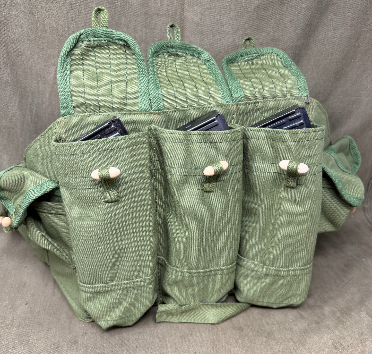 Chinese AK47 Chicom Chest Rig with Magazines & Inert 7.62x39 Rounds