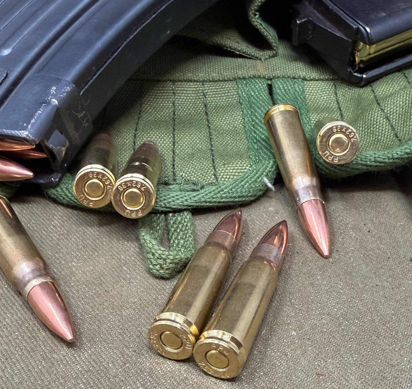 Chinese AK47 Chicom Chest Rig with Magazines & Inert 7.62x39 Rounds