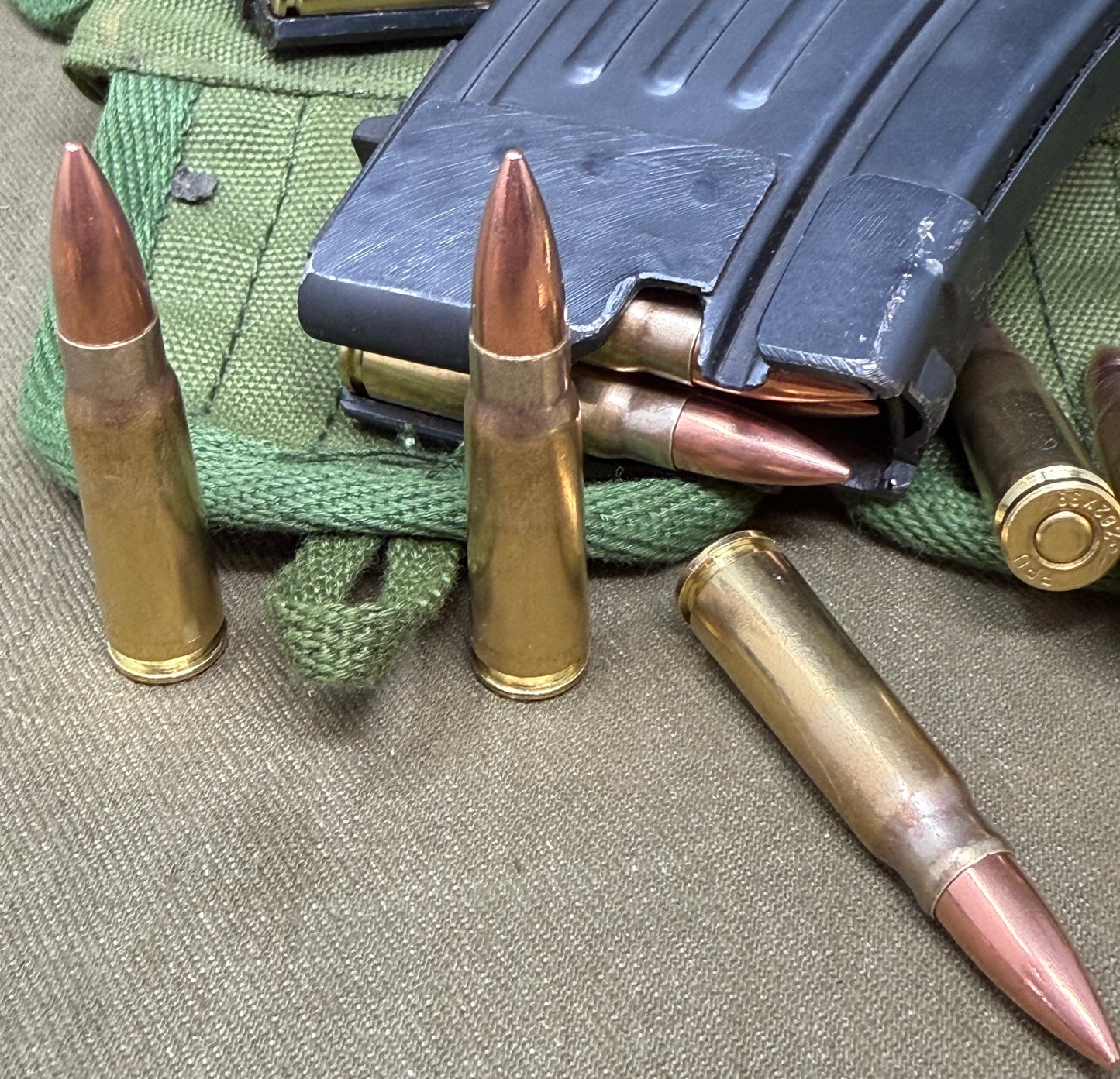 Chinese AK47 Chicom Chest Rig with Magazines & Inert 7.62x39 Rounds