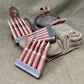 Early Pattern Russian Mosin Nagant Twin Leather Ammo Pouch & 4 x Clips 7.62x54 INERT Rounds