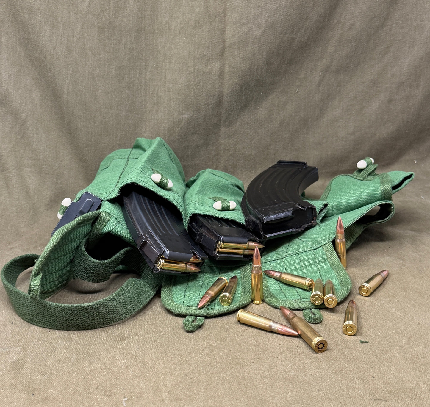 Chinese Type 81 AK Chicom Chest Rig with Magazines & Inert 7.62x39 Rounds