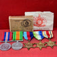 A WWII Royal Navy Medal Group Defence Medal, War Medal, Italy, Africa and 1939-45 Star, Atlantic Star