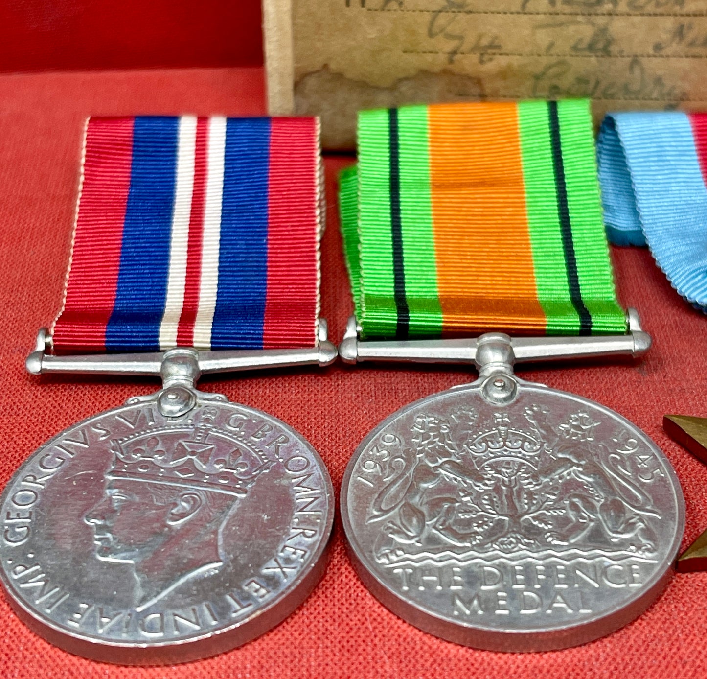 A WWII Royal Navy Medal Group Defence Medal, War Medal, Italy, Africa and 1939-45 Star, Atlantic Star